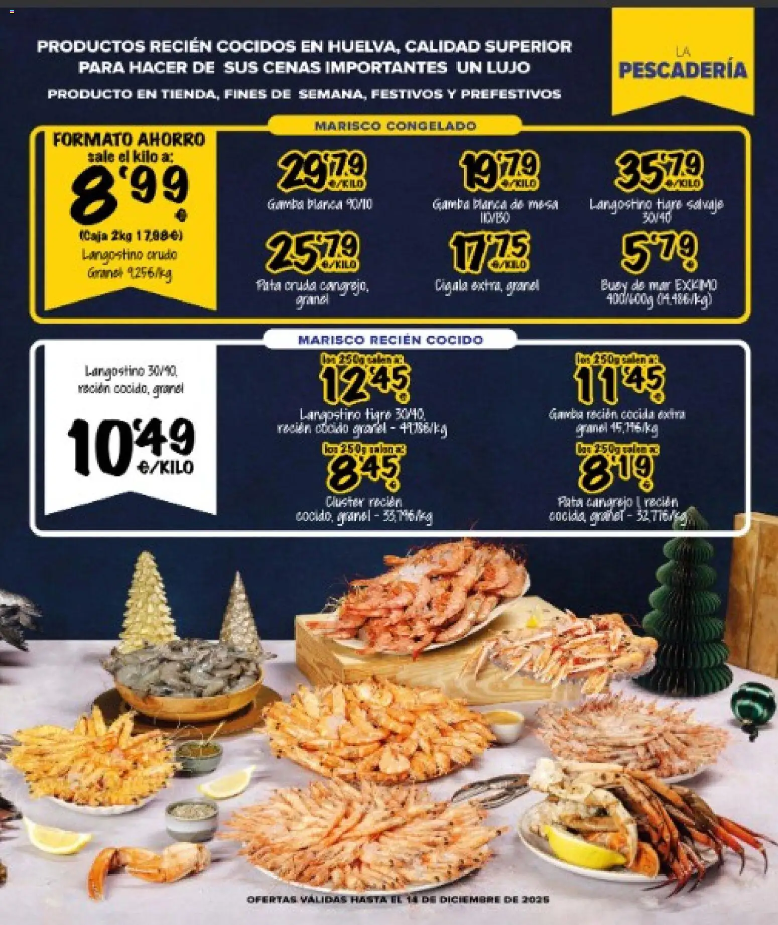 Cash Fresh folleto │ válido desde el 28.11.2025 | Página: 5 | Productos: Mesa, Caja, Langostino, Gamba