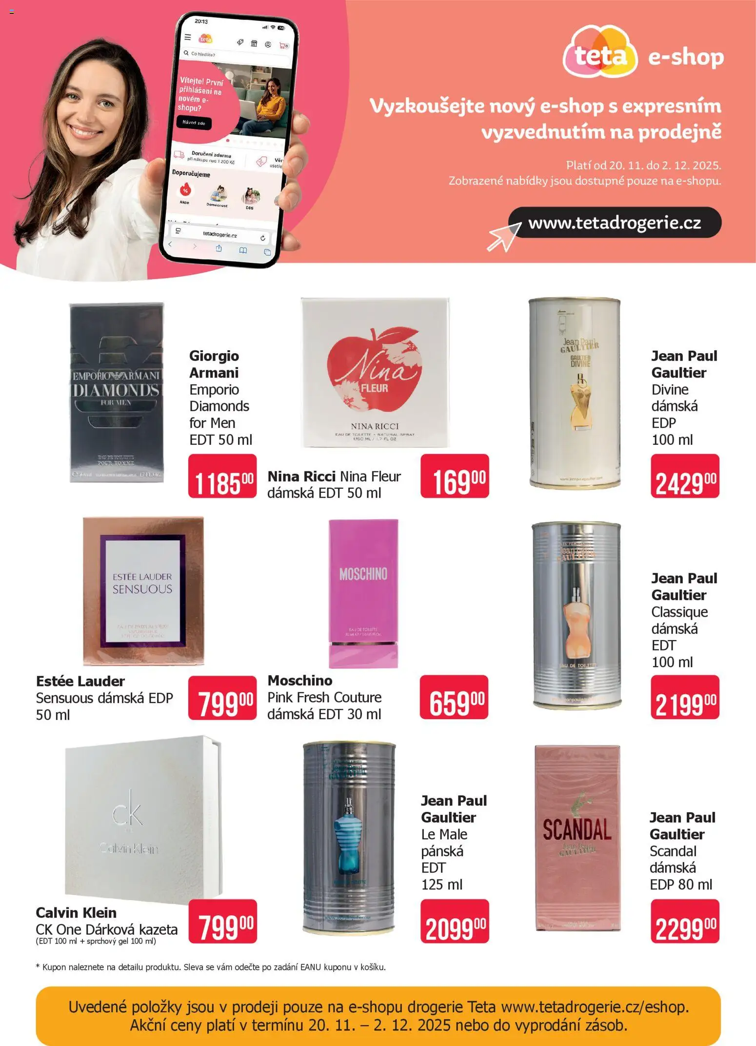 TETA Drogerie leták od 20.11.2025 | Strana: 22 | Produkty: Sprchový gel, Moschino, Drogerie