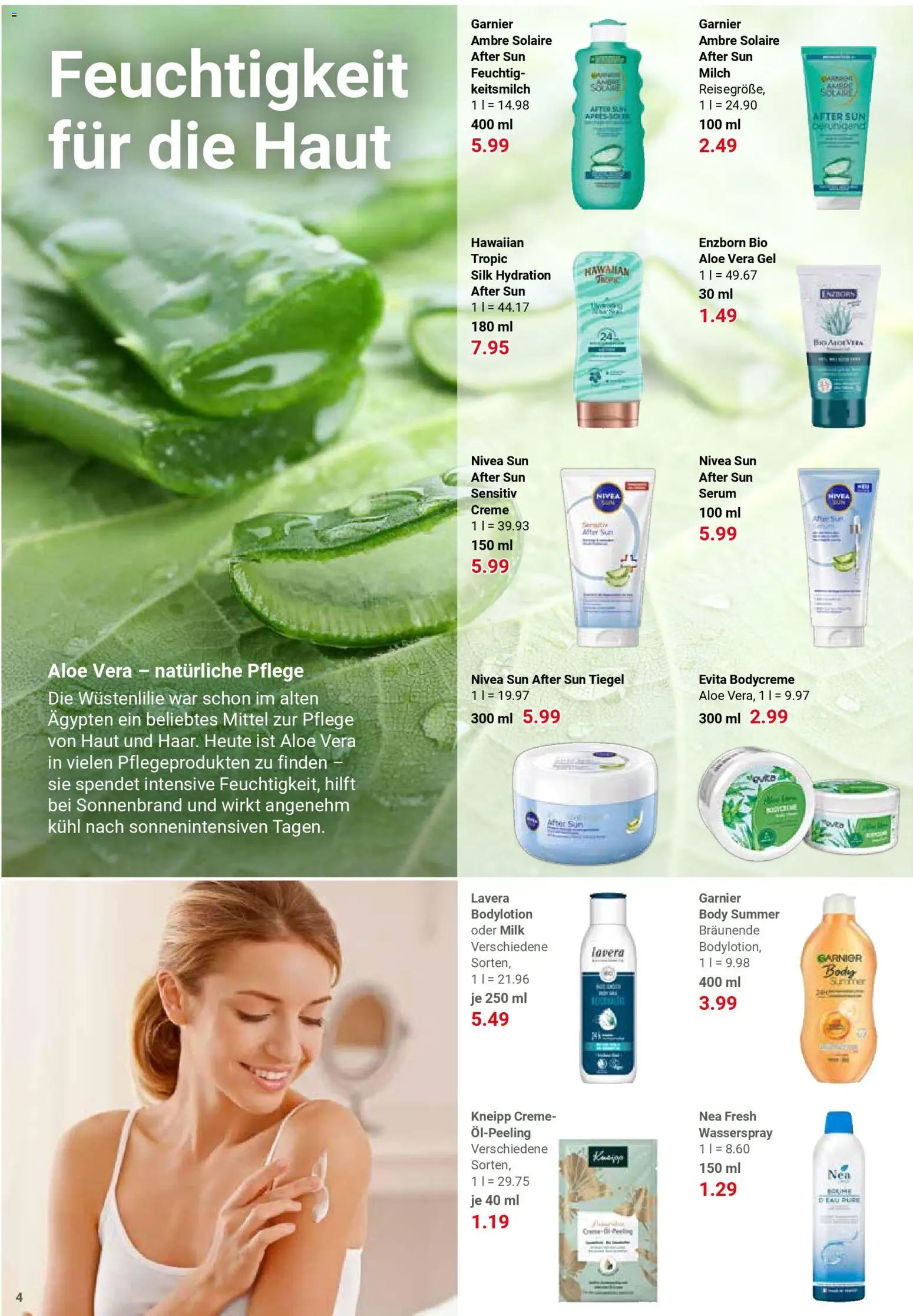 Globus Spezial – gültig ab 27.04.2026 | Seite: 4 | Produkte: Milch, Creme, After Sun, Serum
