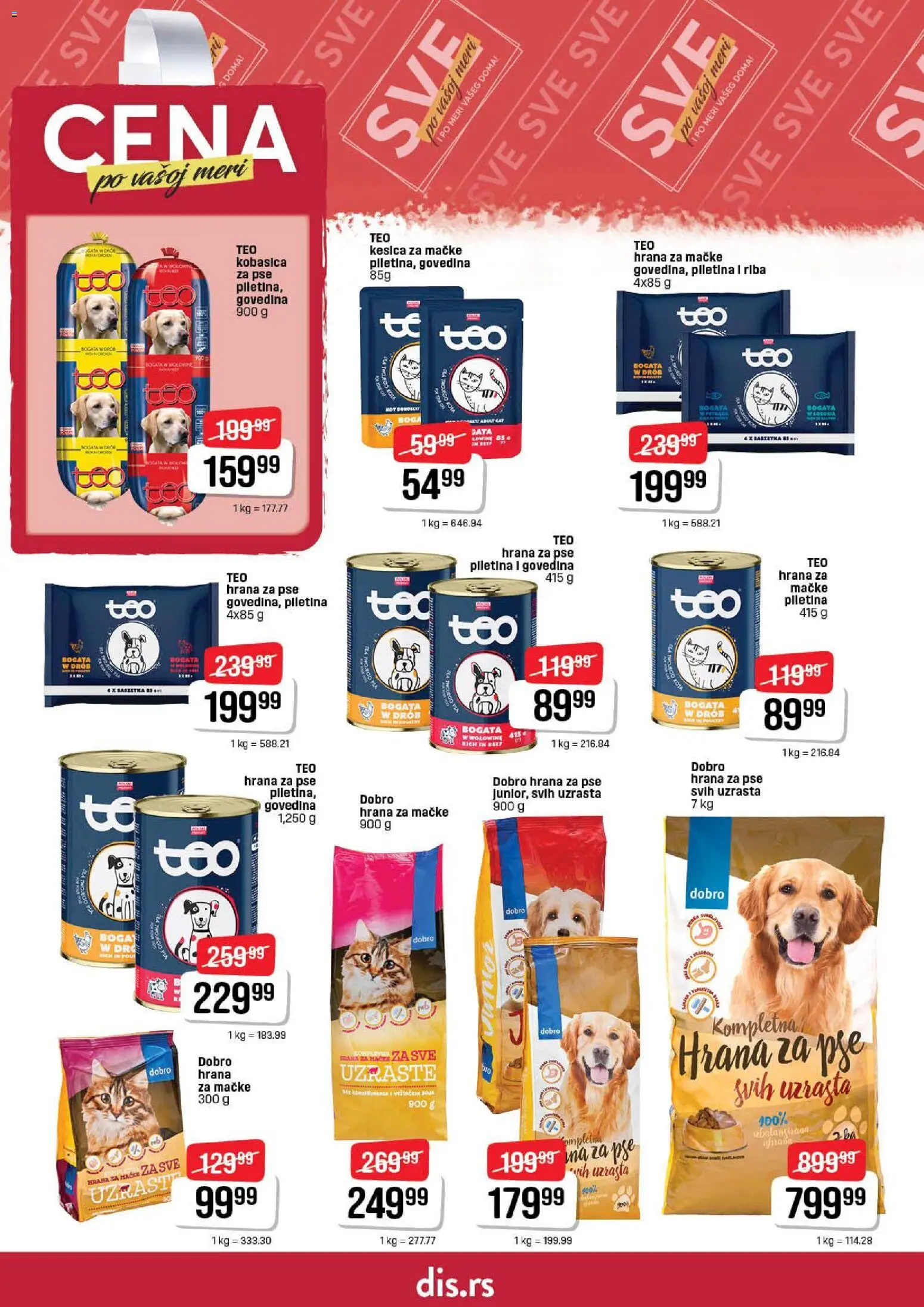 DIS katalog - važi od 23.10.2025 | Strana: 18 | Proizvode: Govedina, Hrana za pse, Hrana za mačke, Riba