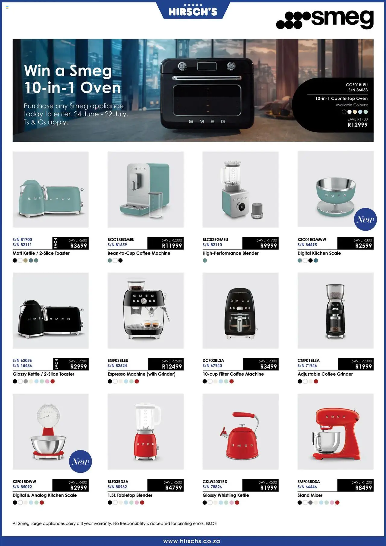 Hirsch's Specials │ valid from 24.06.2025 | Page: 13 | Products: Oven, Scale, Grinder, Mixer