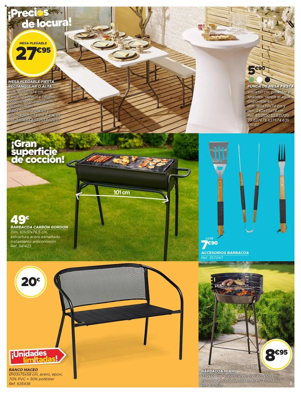 GiFi folleto │ válido desde el 03.06.2025 | Página: 3 | Productos: Funda, Barbacoa, Parrilla, Mesa