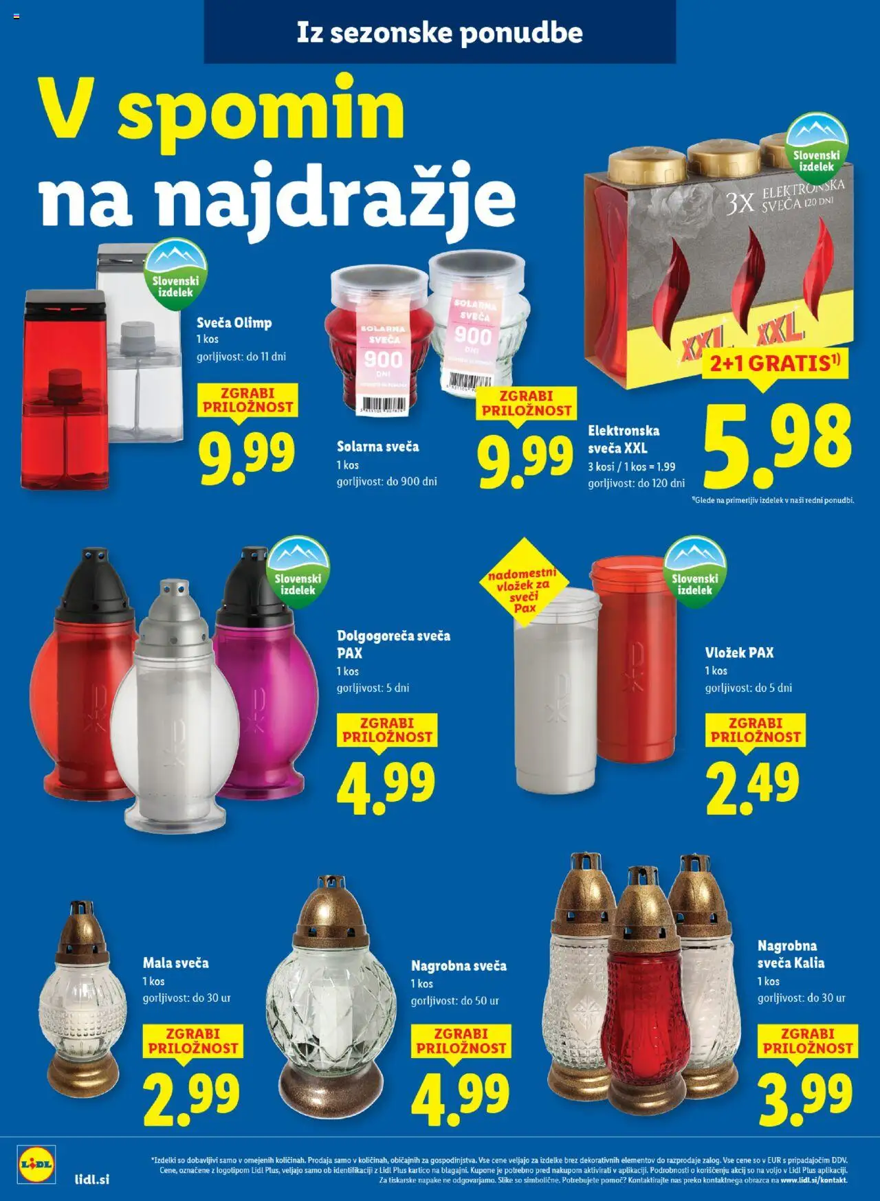 Novi Lidl katalog ponudbe – veljaven od 16.10.2025 | Stran: 16 | Izdelki: Sveča, Kos