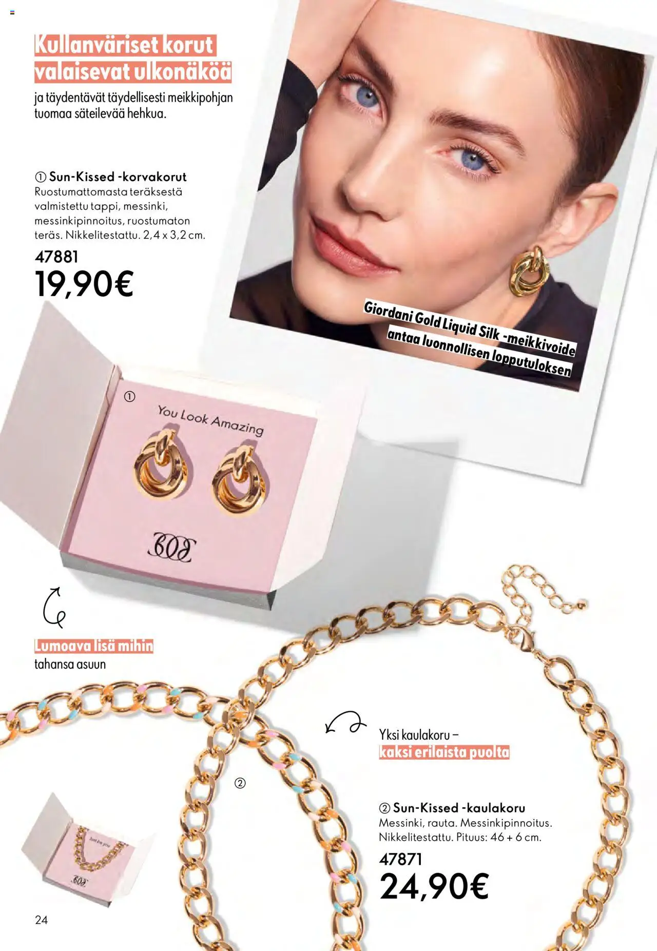 Oriflame - Esite 14 – voimassa 08.10.2025 alkaen | Sivu: 24 | Tuotteet: Kaulakoru, Korvakorut