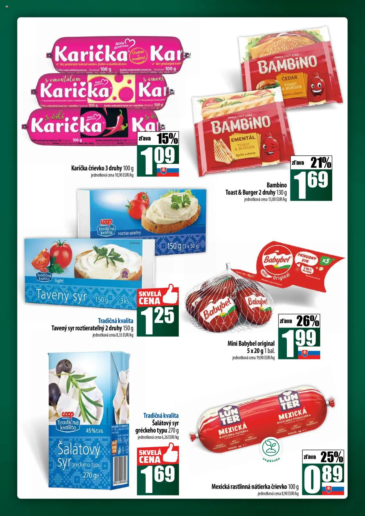 Nové COOP Jednota akcie – leták je platný od 18.09.2025 | Strana: 19 | Produkty: Syr
