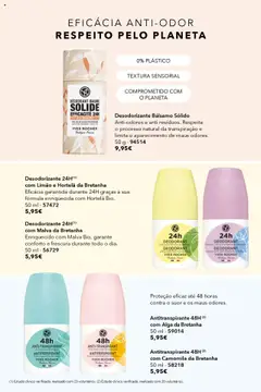 Pré-visualização Antitranspirante 48H (2) com Alga da Bretanha, 50 ml - 59014 válido de 17.10.2025 | Página: 62 | Produtos: Hortelã, Desodorizante, Antitranspirante
