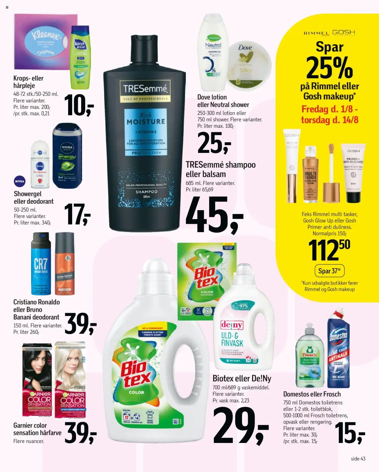 Føtex Tilbudsavis gyldig fra 01.08.2025 | Side: 61 | Produkter: Shampoo, Hårfarve, Deodorant, Tasker