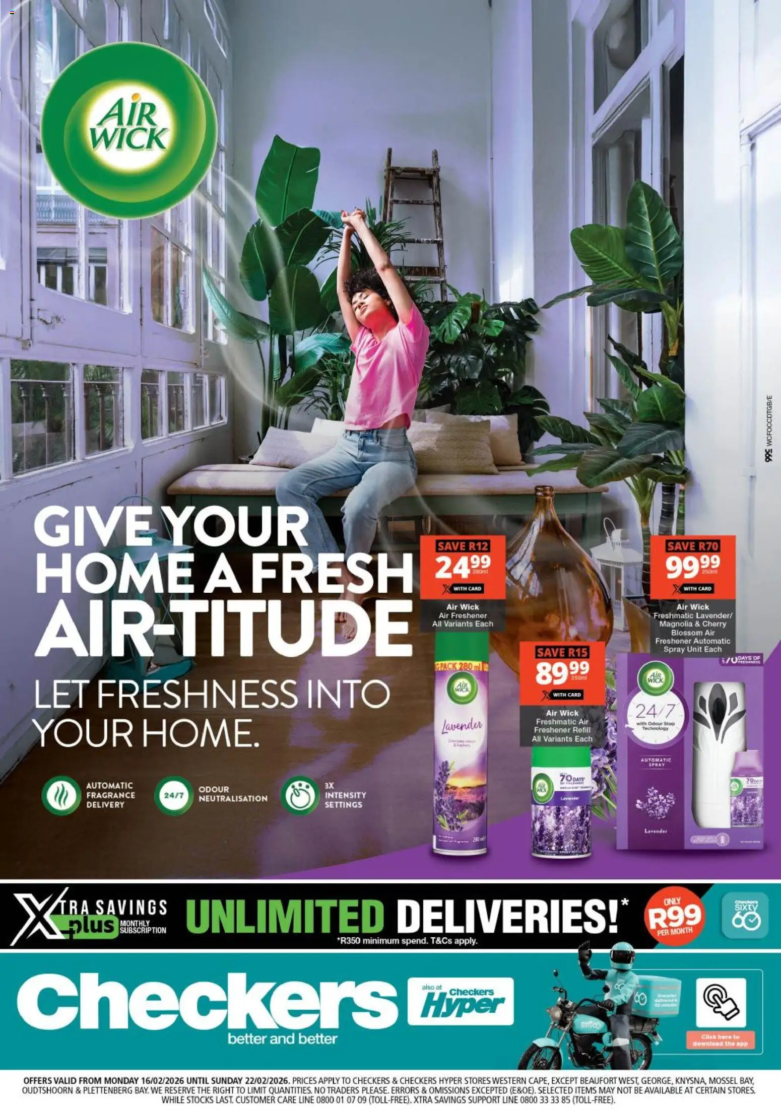 New Checkers catalogue – valid from 16.02.2026 | Page: 1 | Products: Air freshener, Fragrance