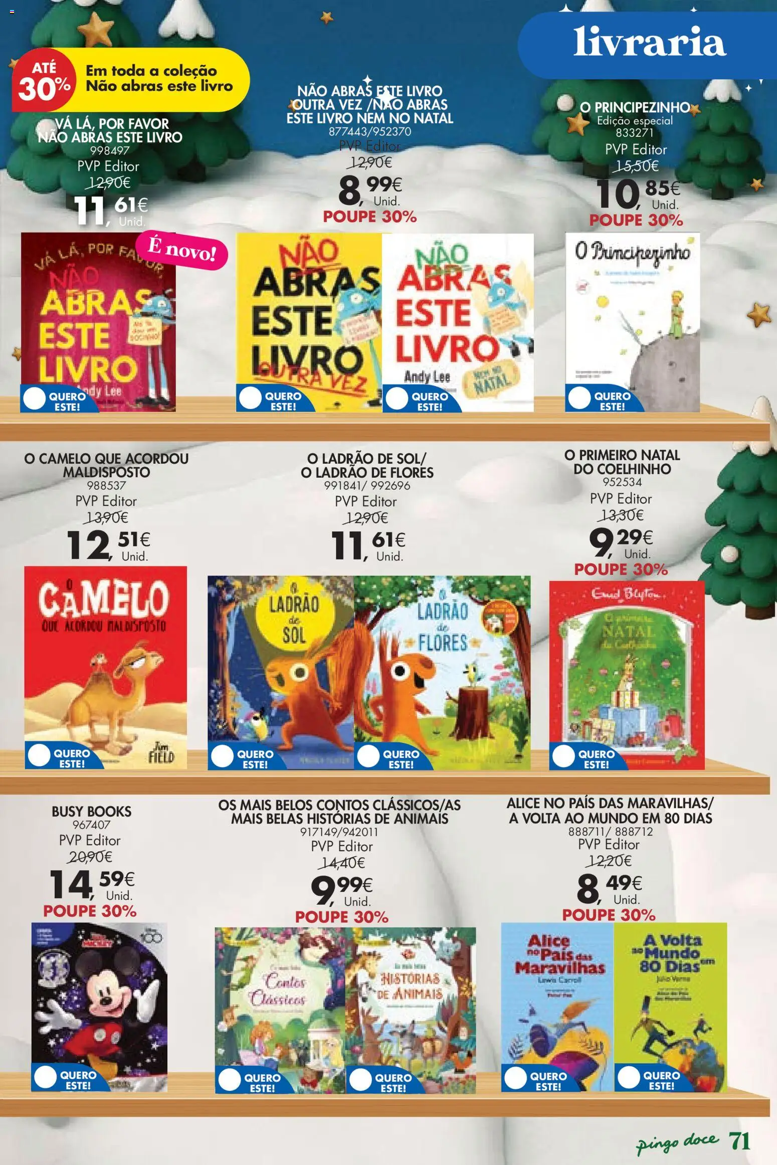 Pingo Doce  Brinquedos Natal Lojas Hipers │ válido de 18.11.2025 | Página: 71 | Produtos: Flores