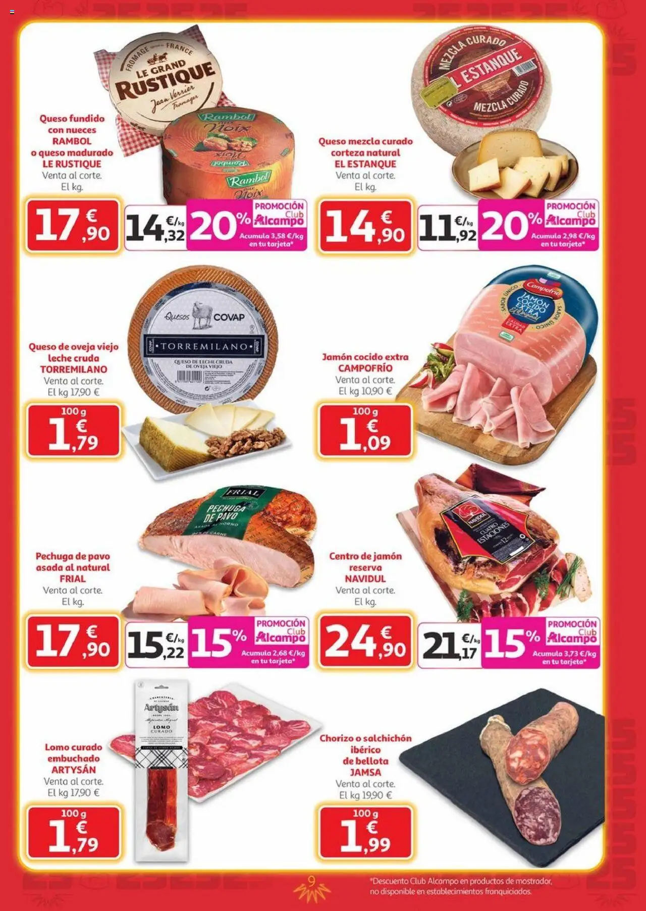 Alcampo - Canarias │ válido desde el 25.09.2025 | Página: 9 | Productos: Γραβάτα, Queso de oveja, Leche, Jamón cocido
