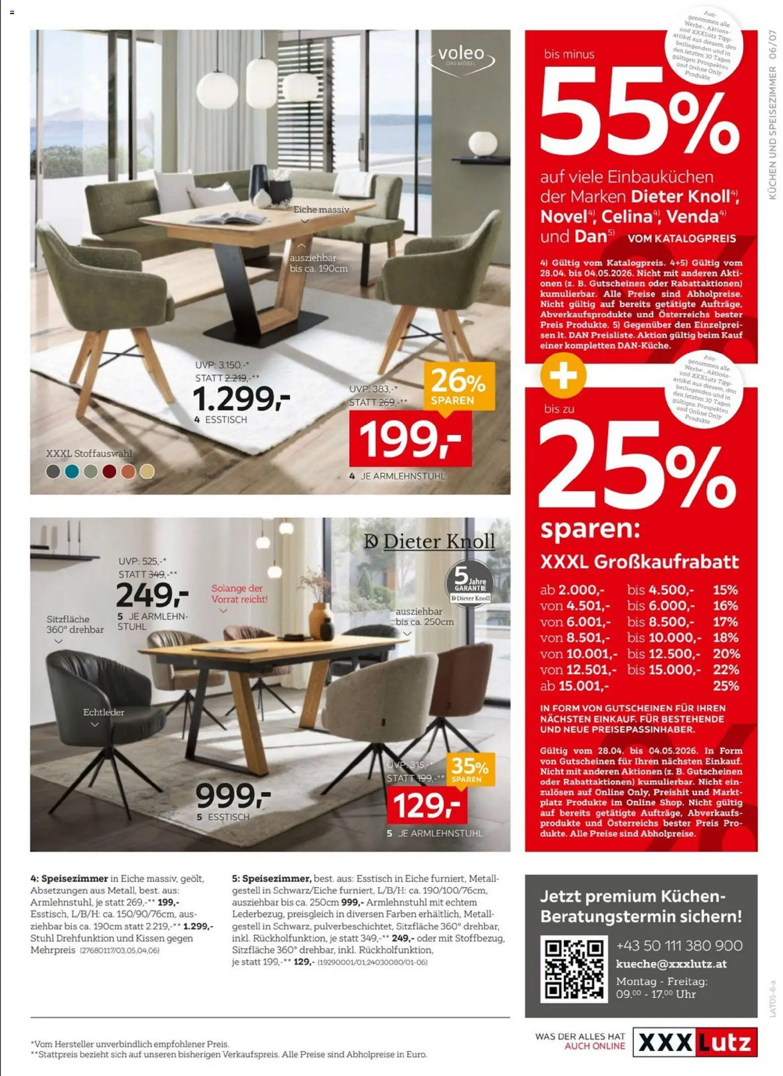 XXXLutz Prospekt aktuell gültig ab 28.04.2026 | Seite: 7 | Produkte: Uhr, Kissen, Stuhl