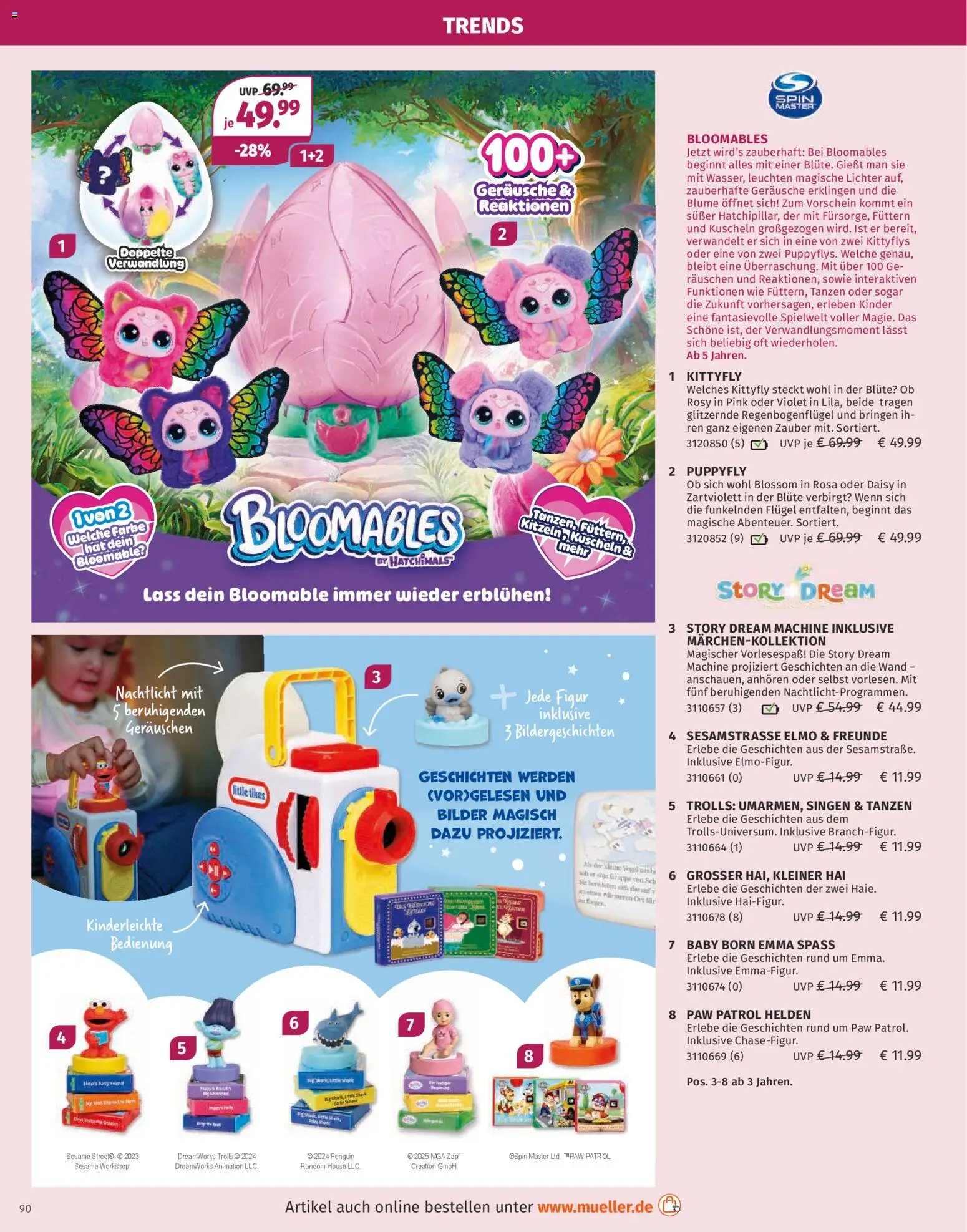 Müller Spielwarenkatalog – gültig ab 27.10.2025 | Seite: 90 | Produkte: Bilder, Nachtlicht