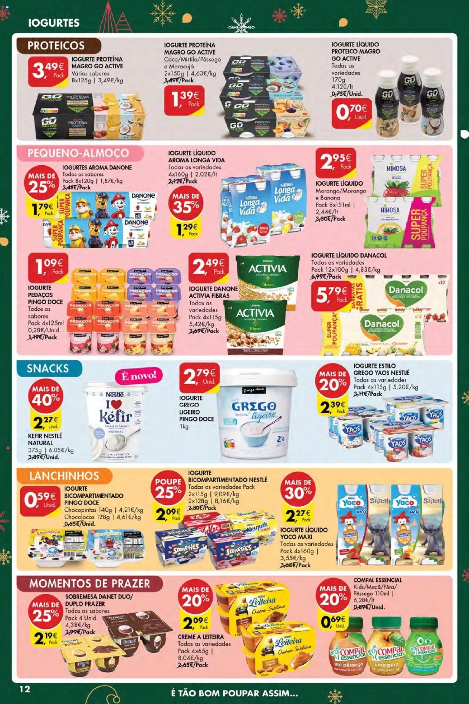 Pingo Doce Poupe Esta Semana Açores │ válido de 11.12.2025 | Página: 12 | Produtos: Banana, Iogurtes, Creme, Iogurte liquido