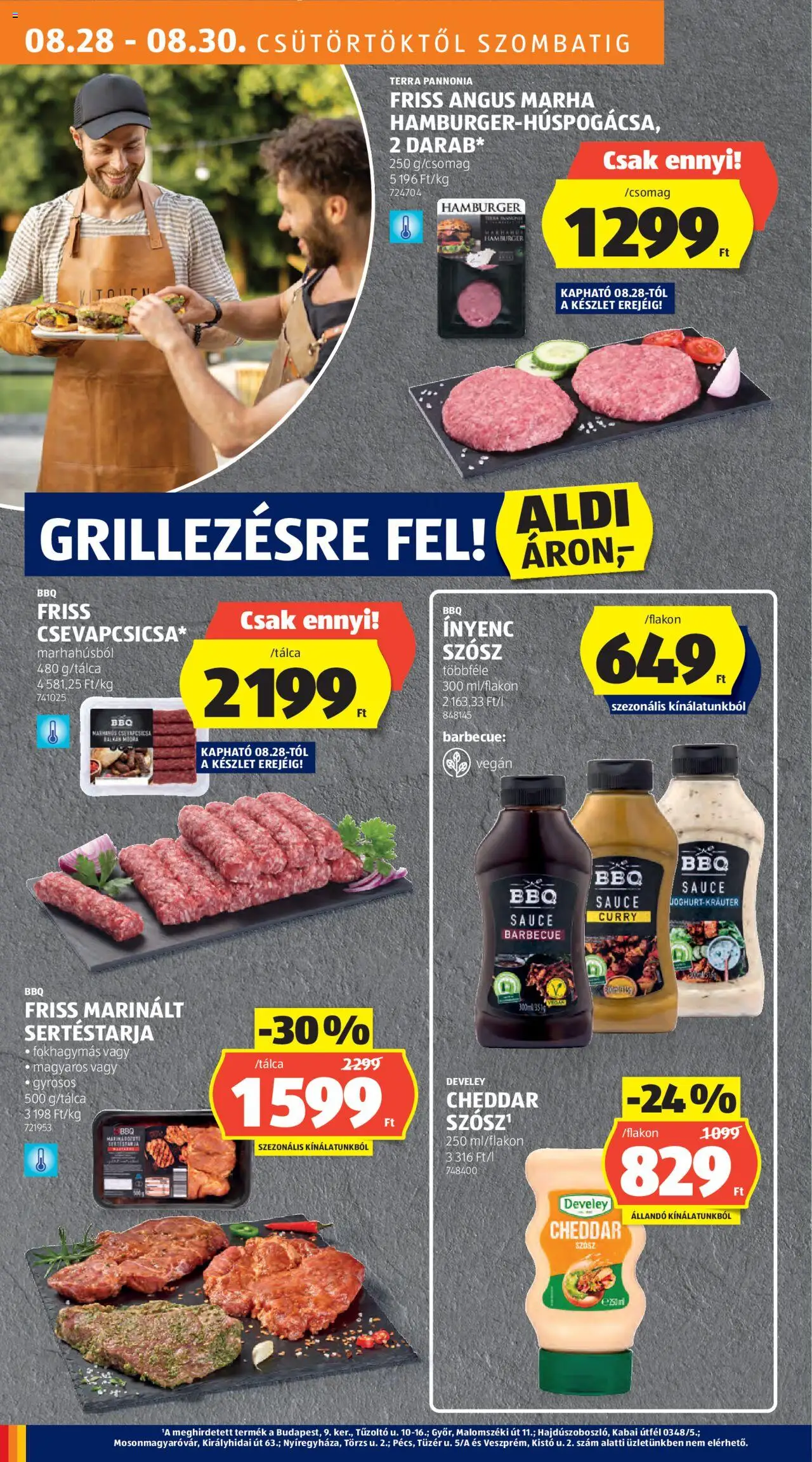 Aldi akciós ujság - amely érvényes a következő dátumtól: 28.08.2025 | Oldal: 16 | Termékek: Marhahús, Cheddar, Vegán, Szósz