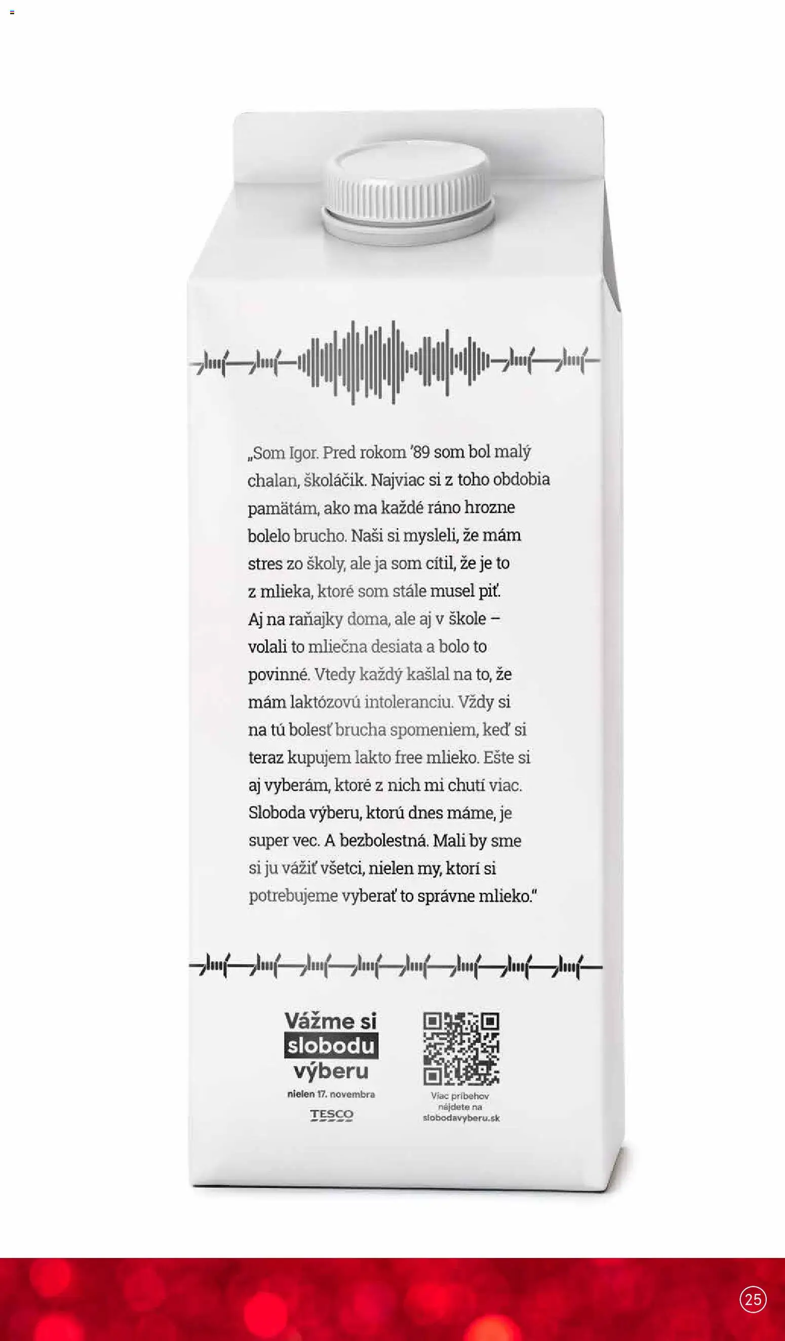 Nové Tesco akcie – leták je platný od 12.11.2025 | Strana: 25 | Produkty: Mlieko