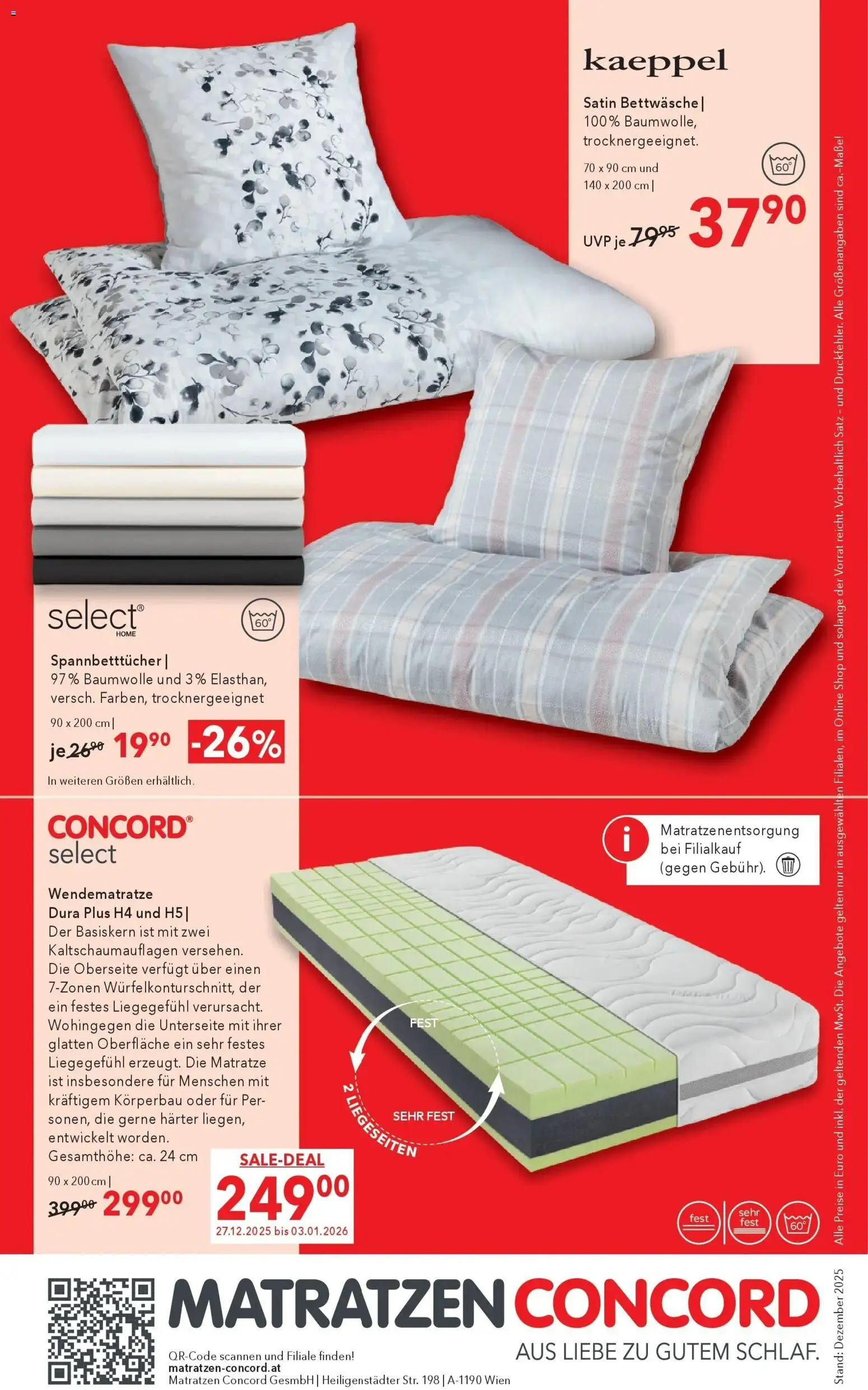 Matratzen Concord Salzburg gültig ab 27.12.2025 | Seite: 8 | Produkte: Matratze