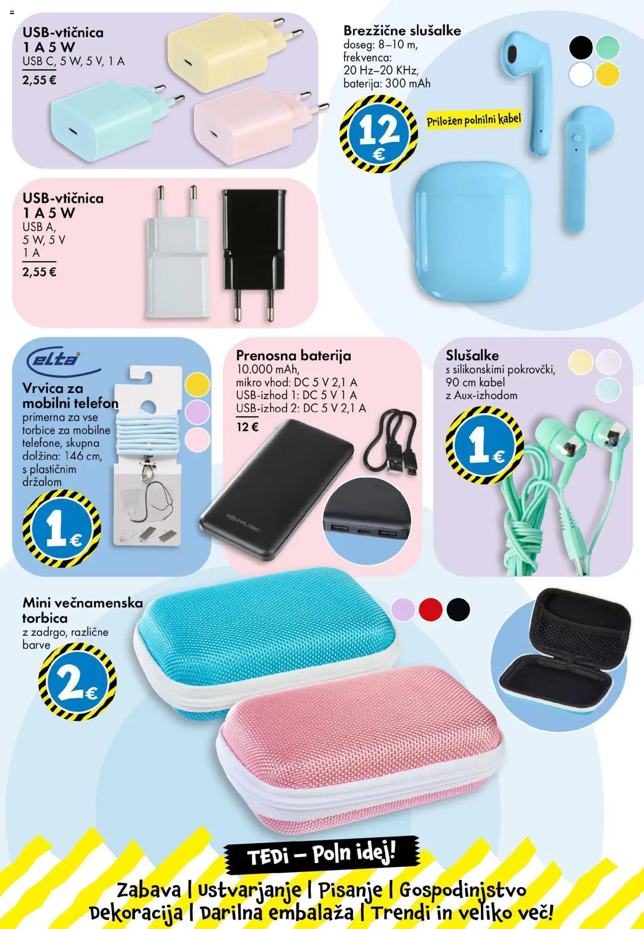 TEDi katalog │ velja od 13.06.2025 | Stran: 25 | Izdelki: Baterija, Slusalke, Kabel, Torbica