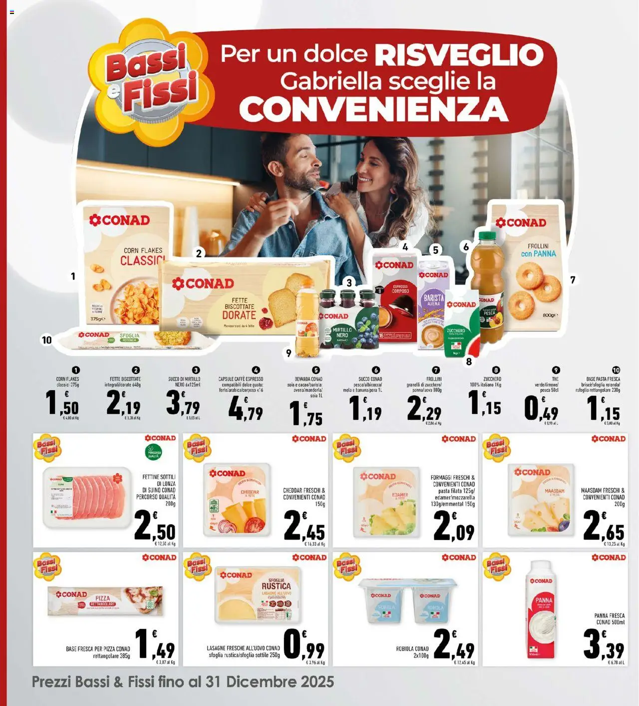 Volantino Conad del 22.10.2025 | Pagina: 22 | Prodotti: Succo, Tè, Zucchero, Frollini