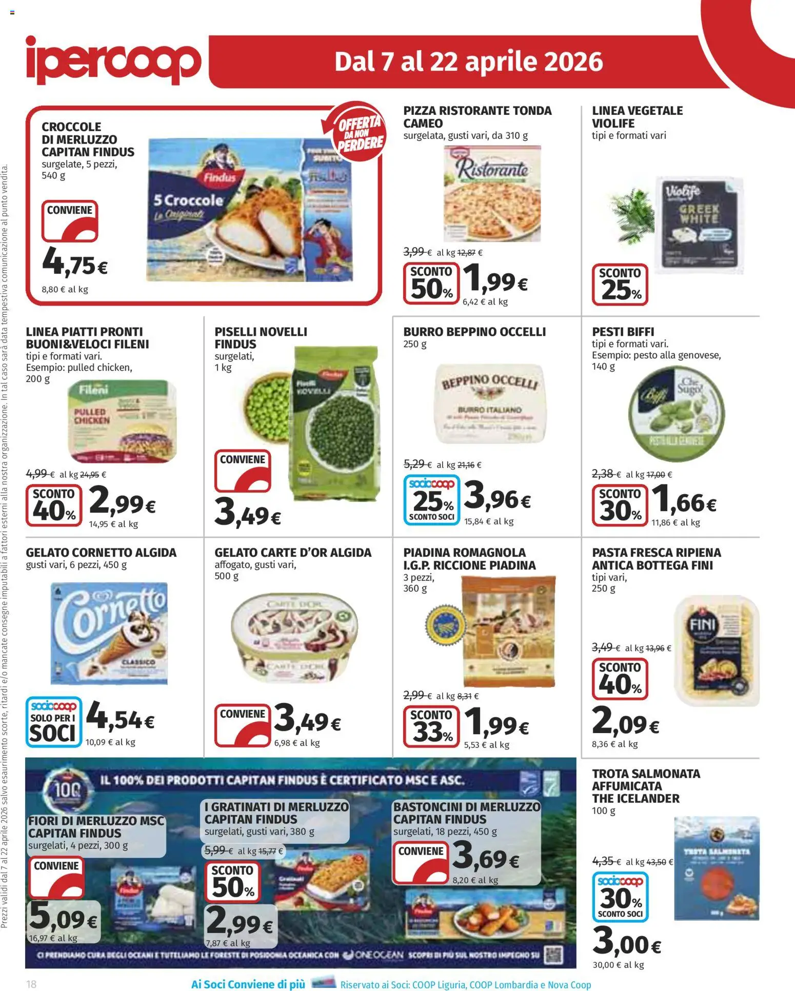 Volantino Ipercoop del 07.04.2026 | Pagina: 18 | Prodotti: Data, Pesto, The, Piadina