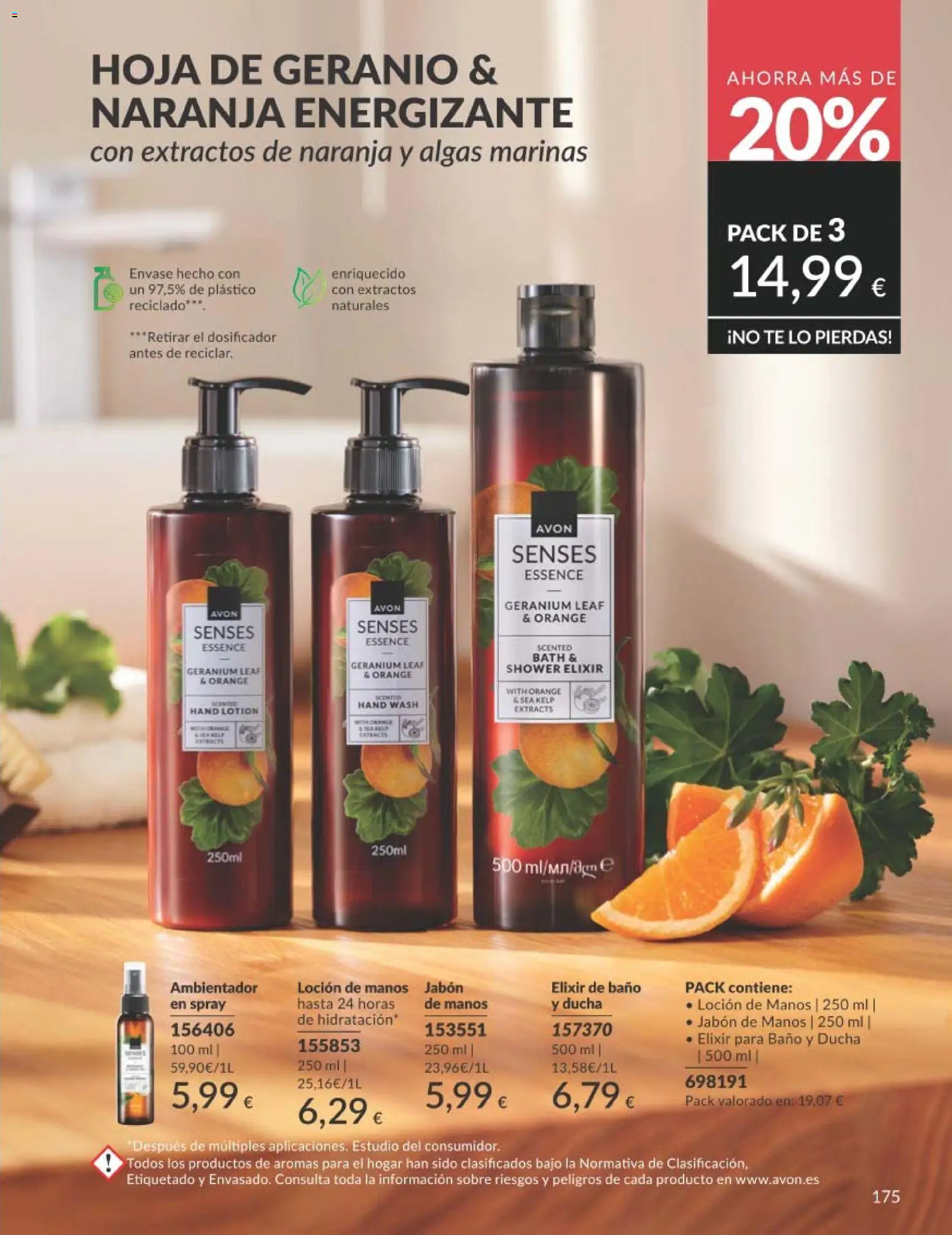 Catálogo AVON campaña 1 │ válido desde el 01.01.2026 | Página: 175 | Productos: Jabón, Té, Baño, Ducha