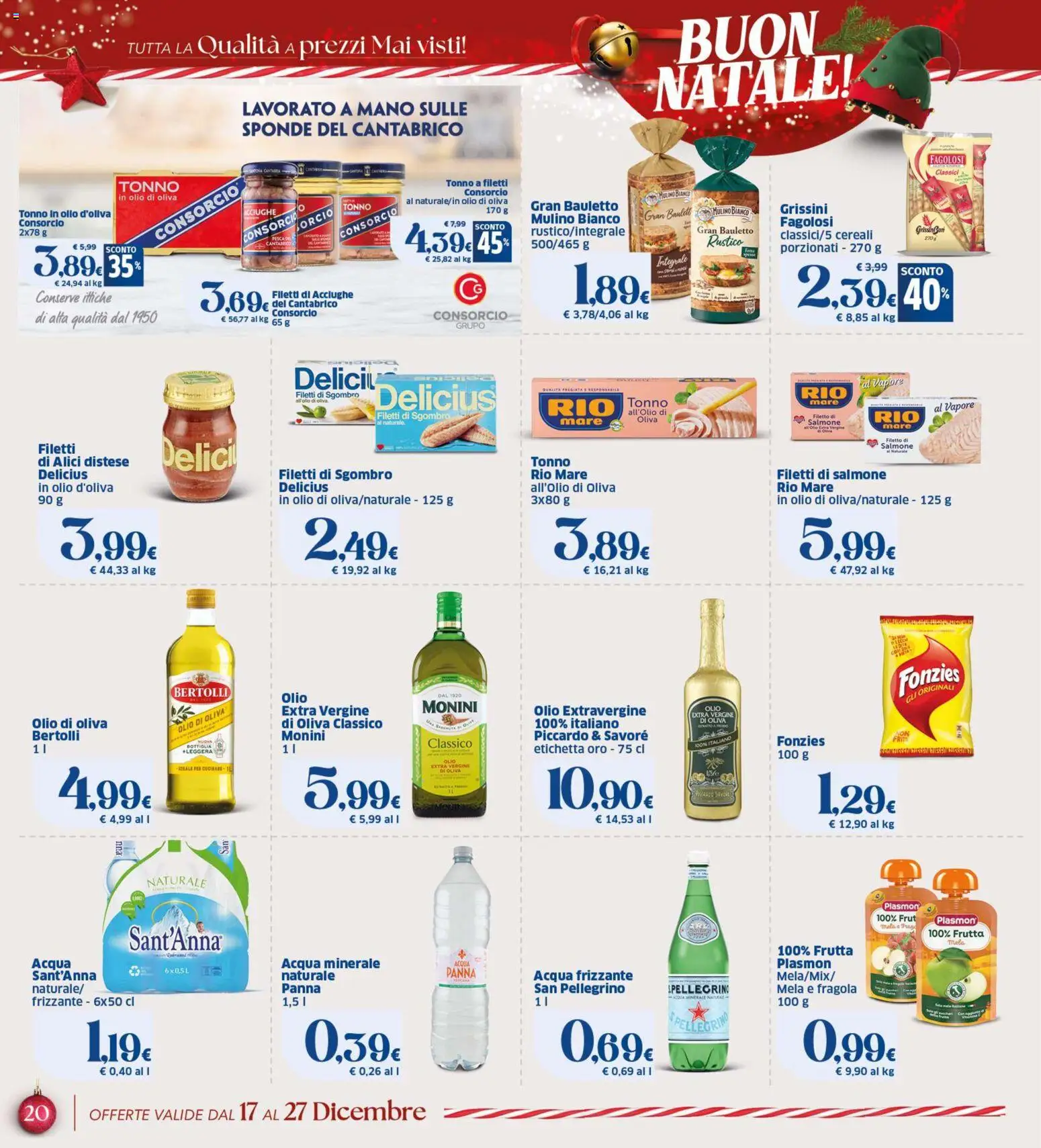 Volantino SIGMA del 17.12.2025 | Pagina: 20 | Prodotti: Salmone, Acqua, Sgombro, Bottiglia