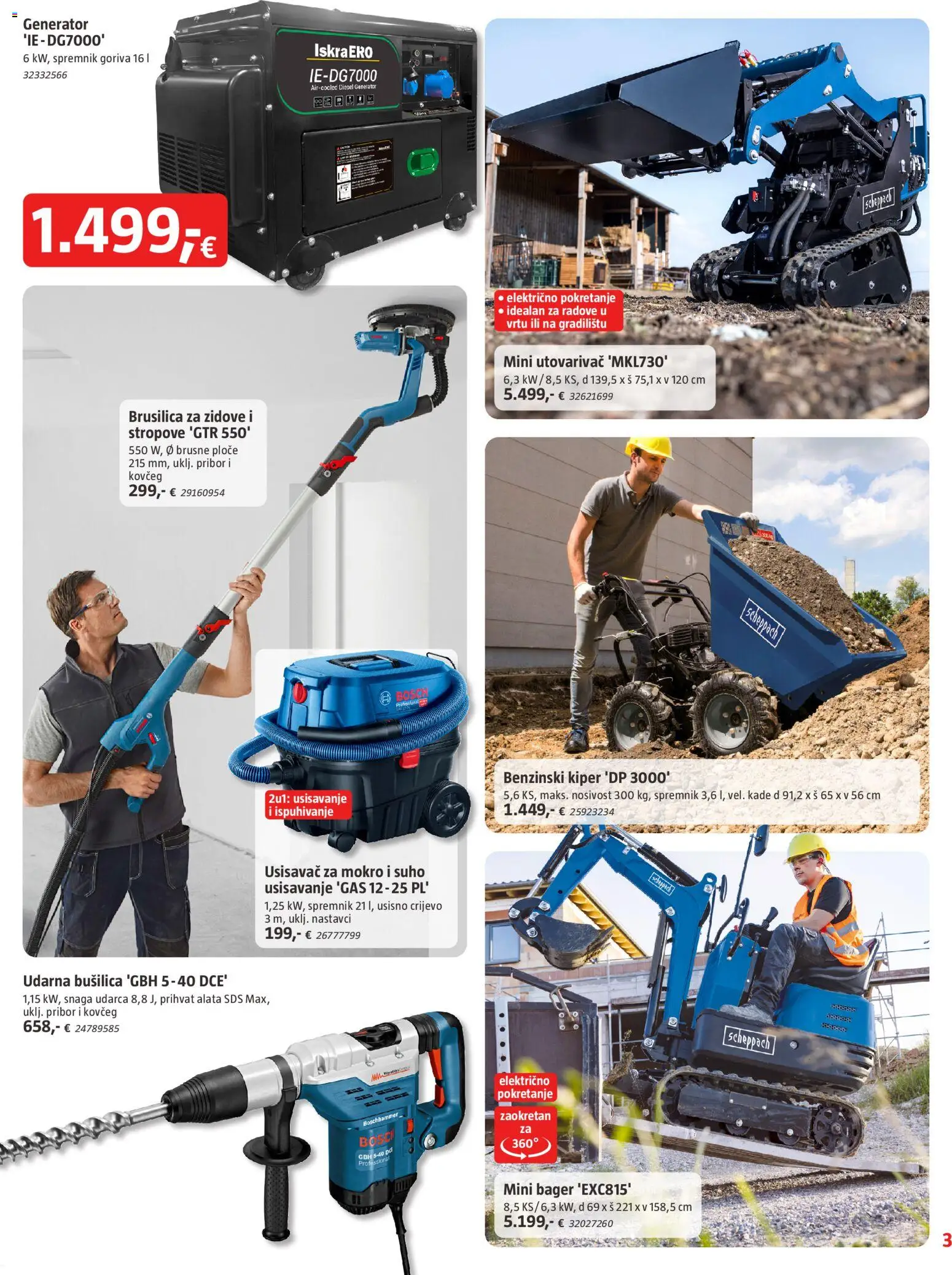 Bauhaus katalog | vrijedi od 05.03.2026 | Stranica: 3 | Proizvodi: Usisavač, Brusilica, Bušilica