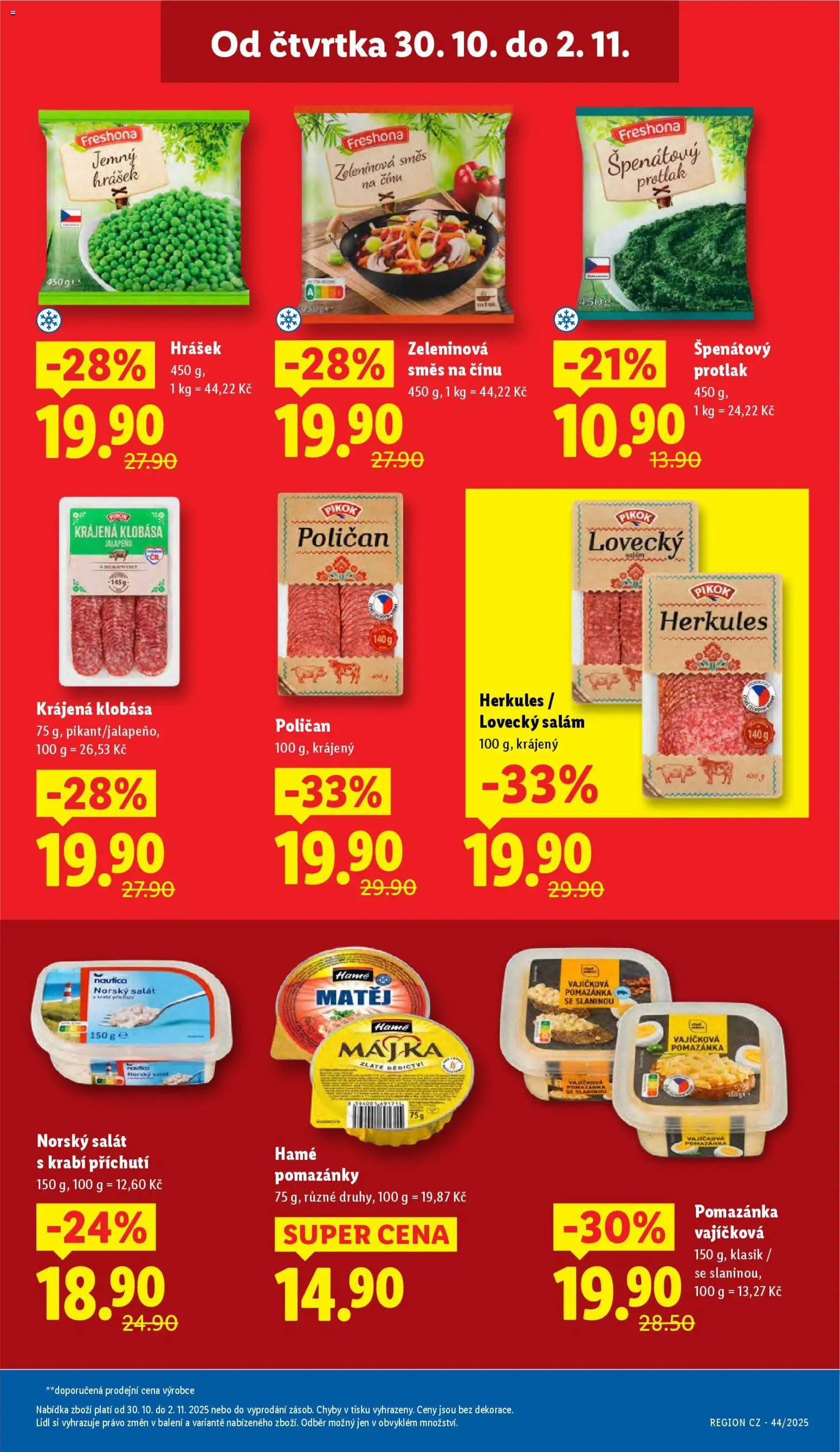 Lidl leták od 30.10.2025 | Strana: 17 | Produkty: Klobása, Hrášek, Lovecký salám, Pikok