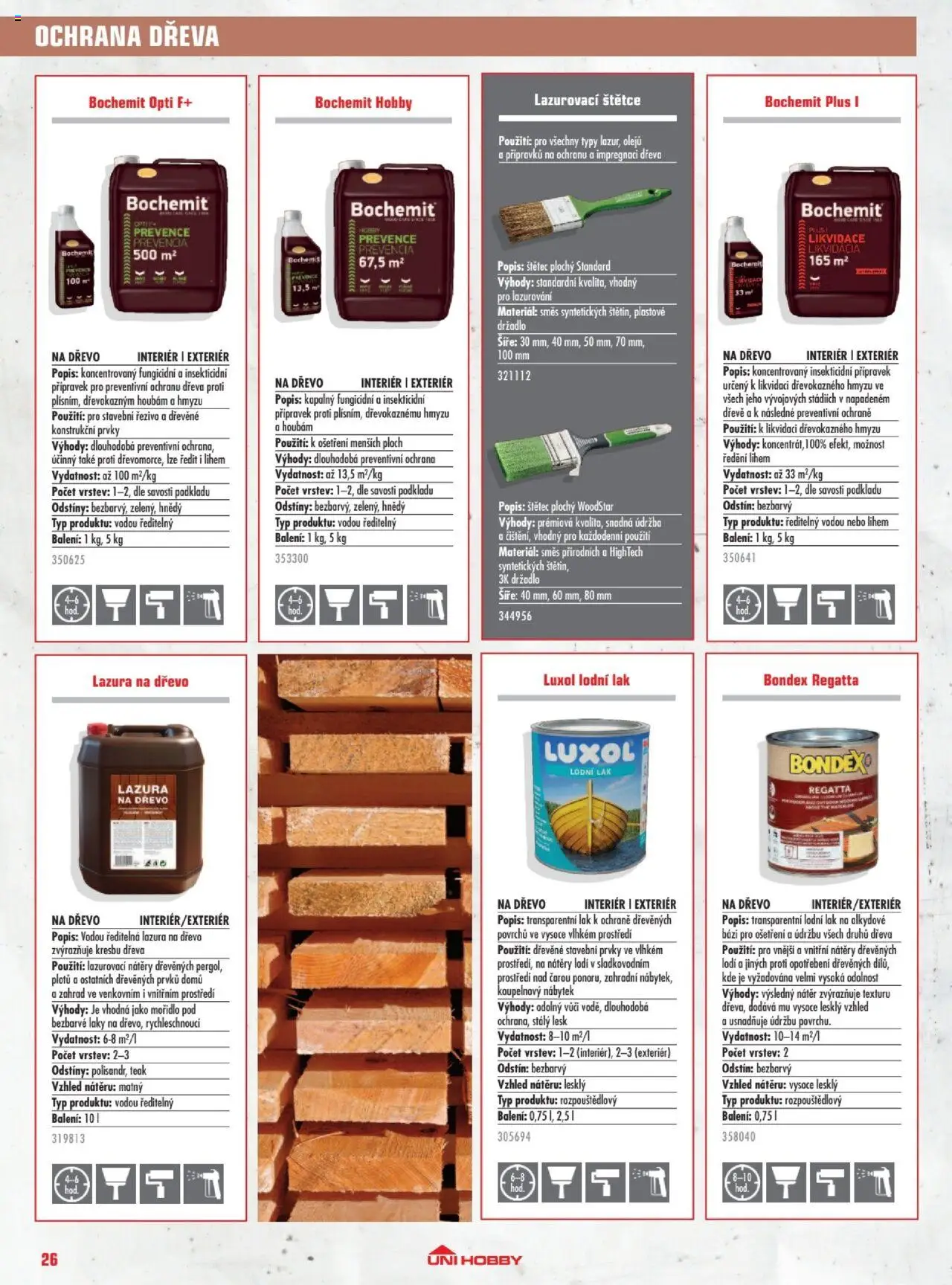 Uni Hobby katalog - Barvy 2025 od 23.05.2025 | Strana: 26 | Produkty: Lazura na dřevo, Koupelnový nábytek, Nábytek, Luxol