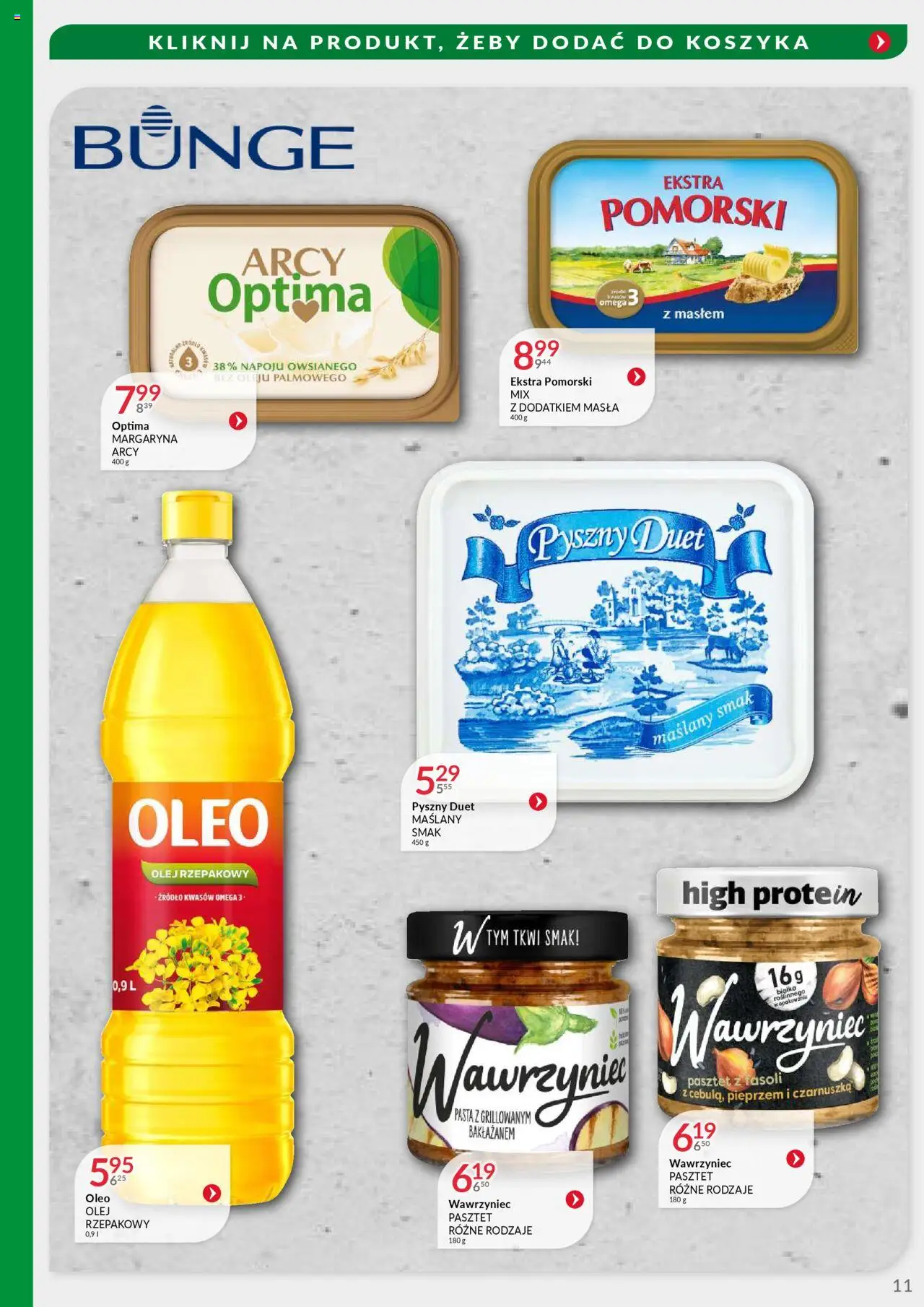Eurocash Gazetka - Oferta Handlowa MR Południowy Wschód od 04.08.2025 | Strona: 11 | Produkty: Olej rzepakowy, Czarnuszka, Margaryna, Olej