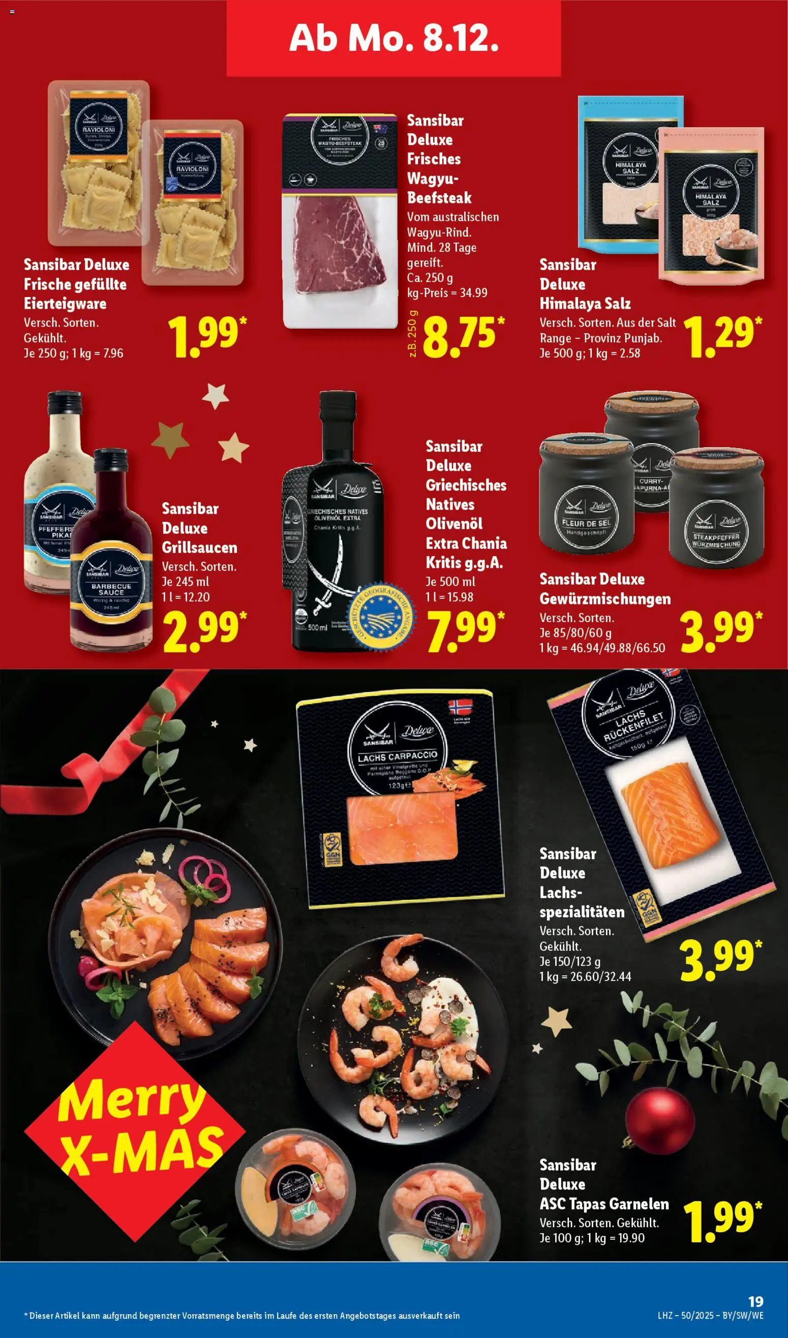 Lidl Prospekt Uffenheim – gültig ab 08.12.2025 | Seite: 35 | Produkte: Olivenol, Garnelen, Lachs, Salz