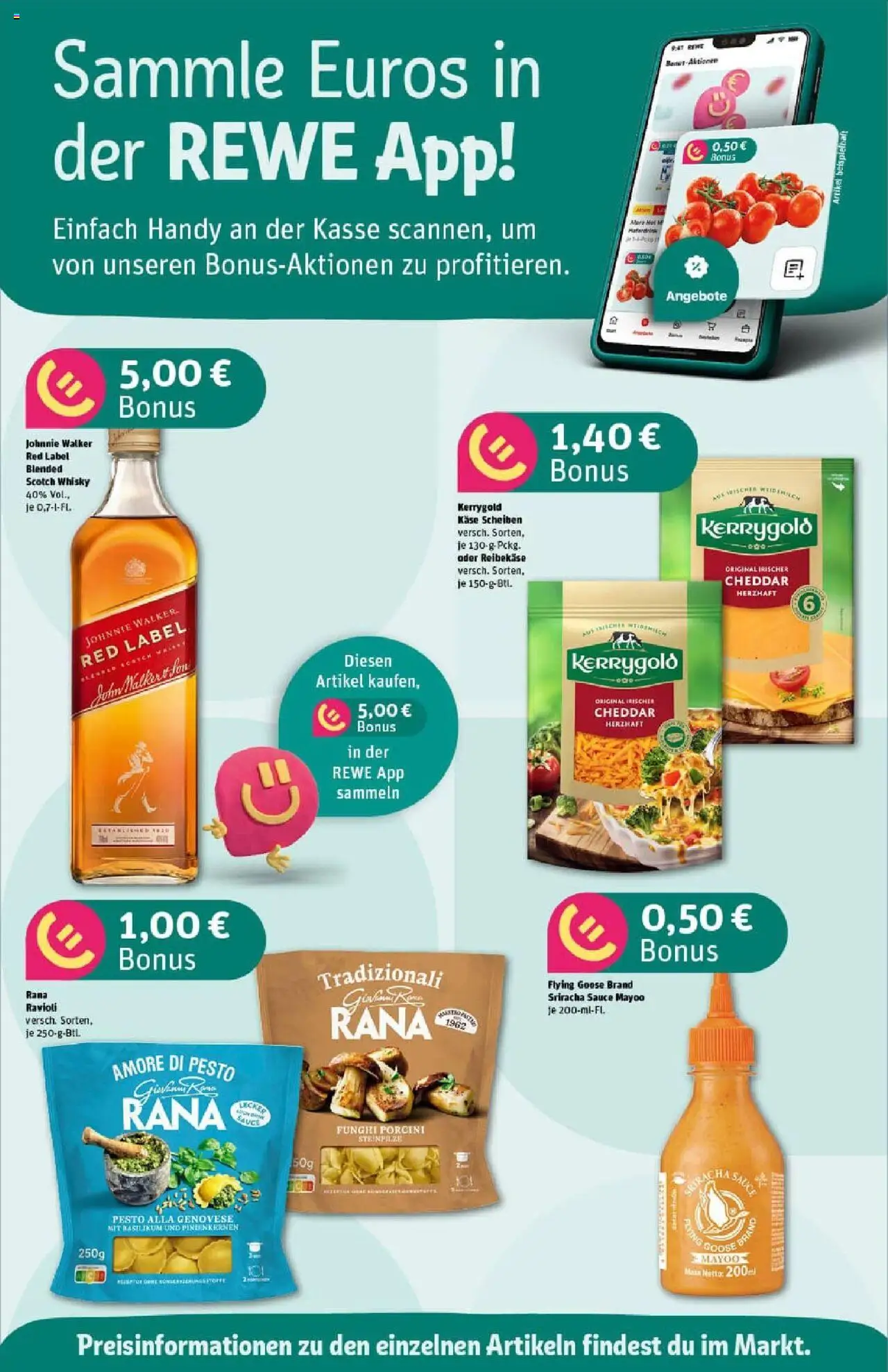 Rewe prospekt Erkelenz	 - gültig ab dem 13.07.2025 | Seite: 2 | Produkte: Whisky, Käse, Reibekase, Johnnie walker