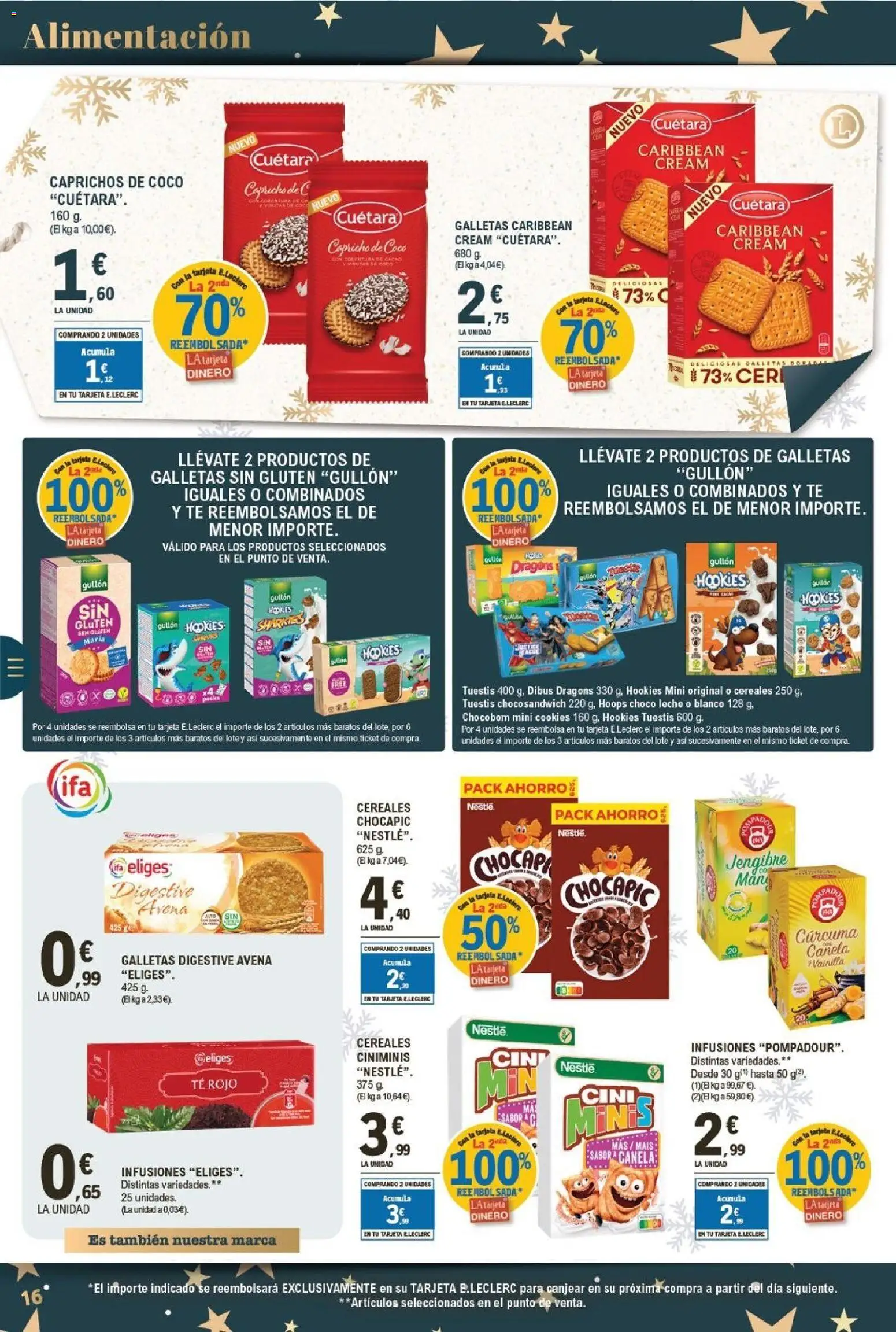 E.Leclerc folleto │ válido desde el 26.12.2025 | Página: 16 | Productos: Leche, Τυρόπιτα, Cereales, Té