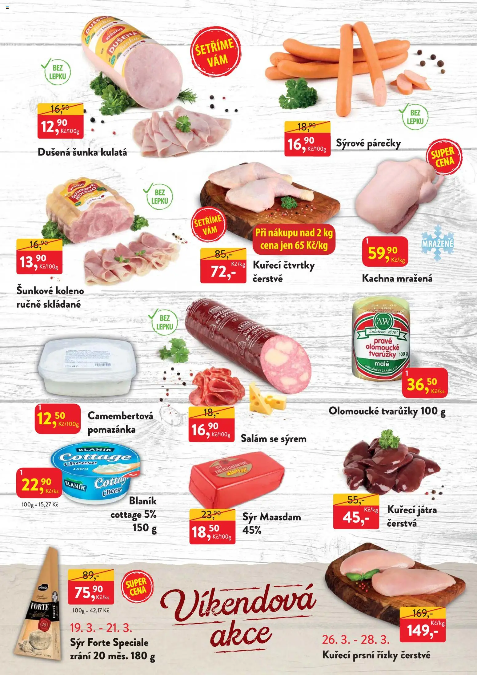 MP Krásno leták od 16.03.2026 | Strana: 4 | Produkty: Sýr, Salám, Kuřecí čtvrtky, Cottage cheese