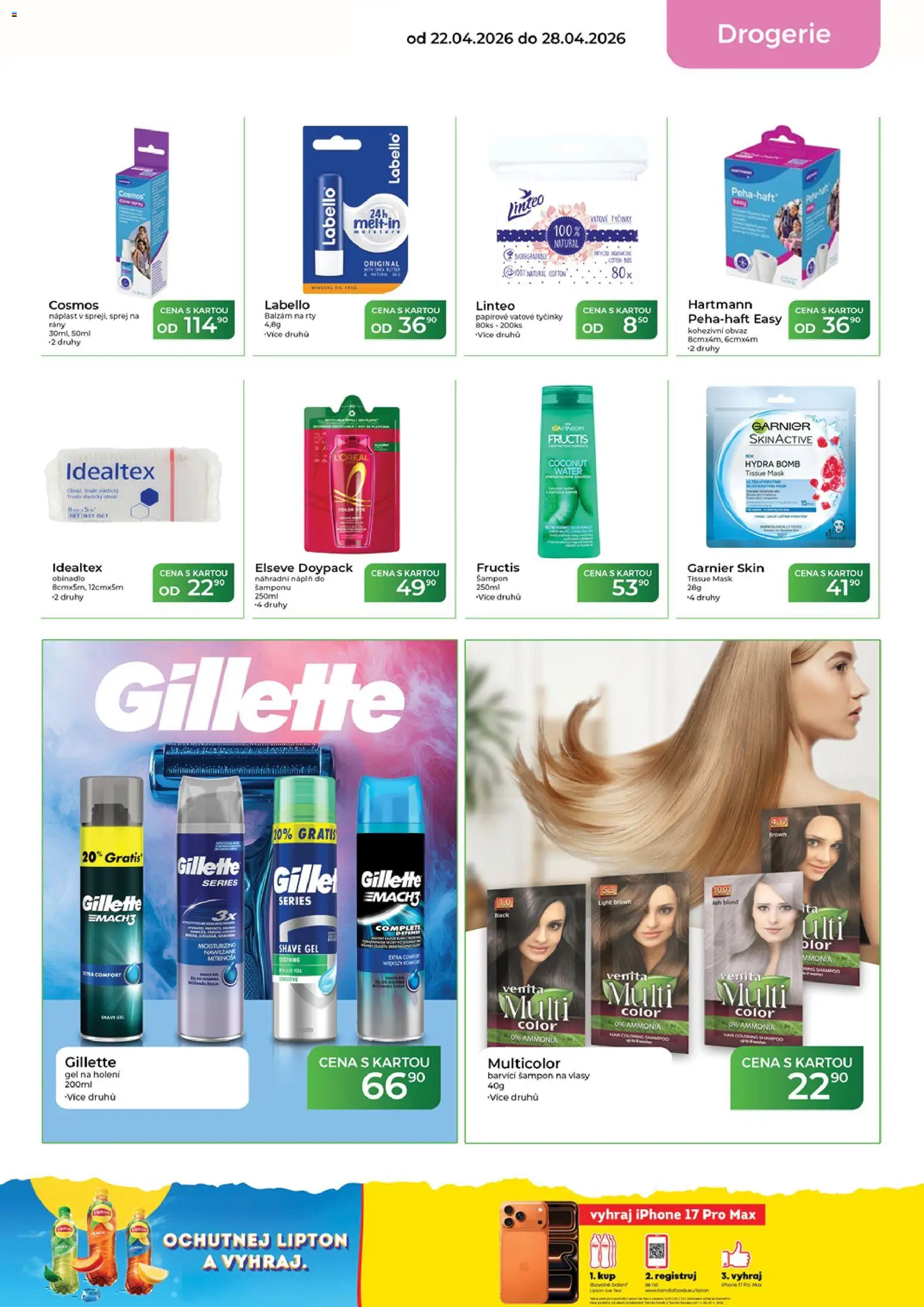 Tamda Foods leták od 22.04.2026 | Strana: 55 | Produkty: Náplast, Gel na holení, Balzám na rty, Drogerie