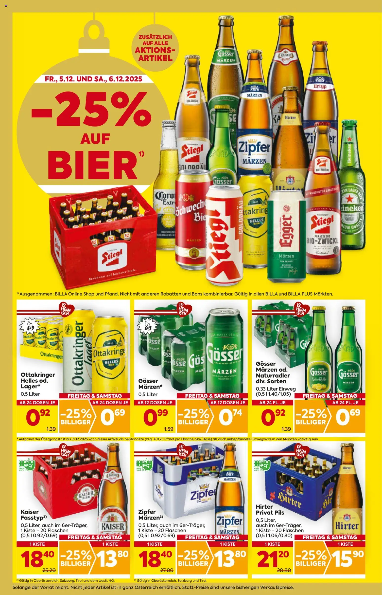 Billa Flugblatt - Salzburg gültig ab 04.12.2025 | Seite: 2 | Produkte: Bier