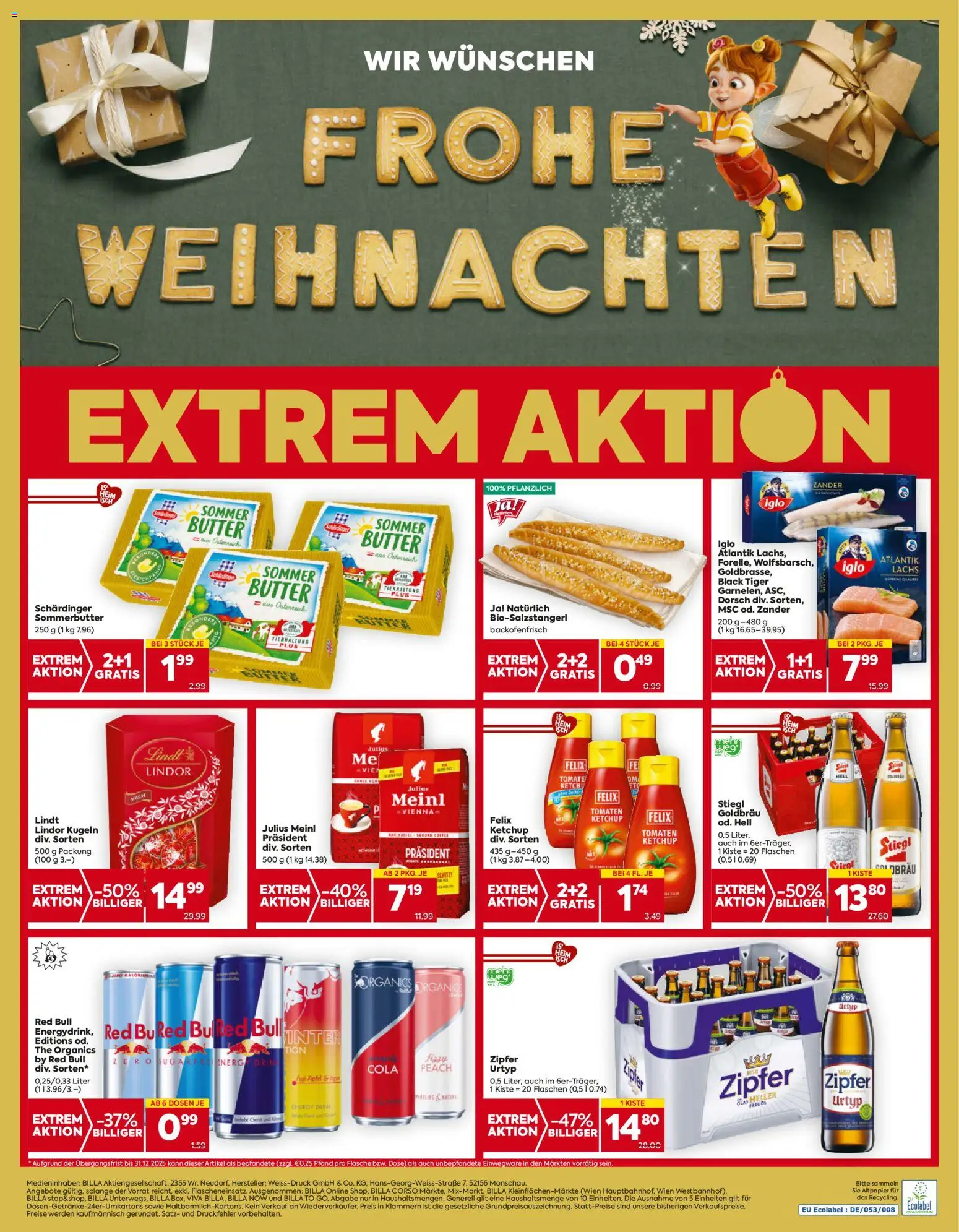 Billa Flugblatt - Salzburg gültig ab 18.12.2025 | Seite: 16 | Produkte: Ketchup, Butter, Äpfel, Tomaten