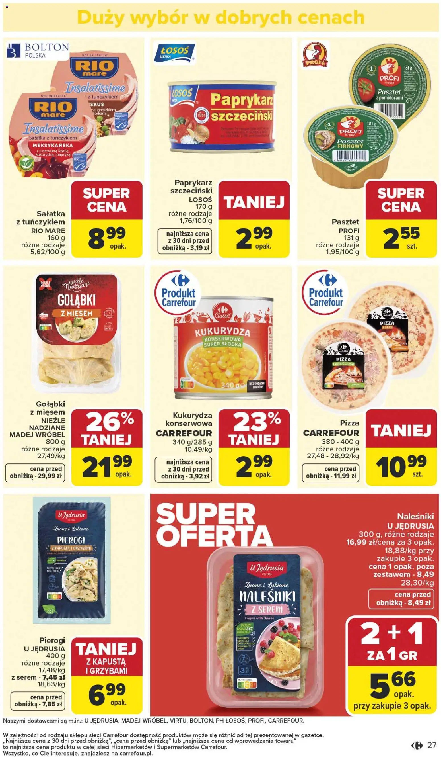 Carrefour Gazetka od 12.01.2026 | Strona: 29 | Produkty: Kapusta, Łosoś, Papryka, Pizza