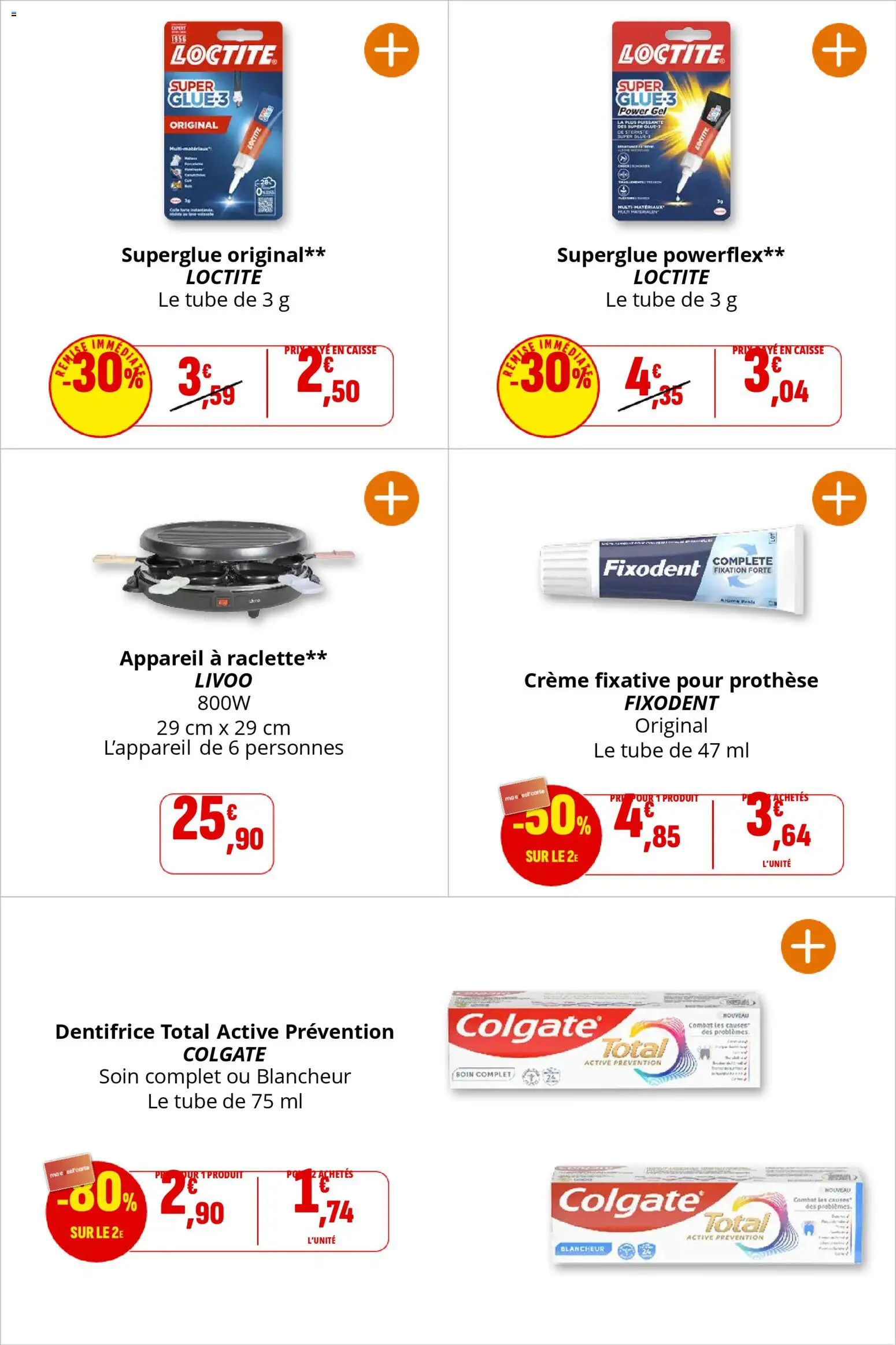 {H1} | Page: 44 | Produits: Dentifrice, Raclette, Appareil à raclette, Crème