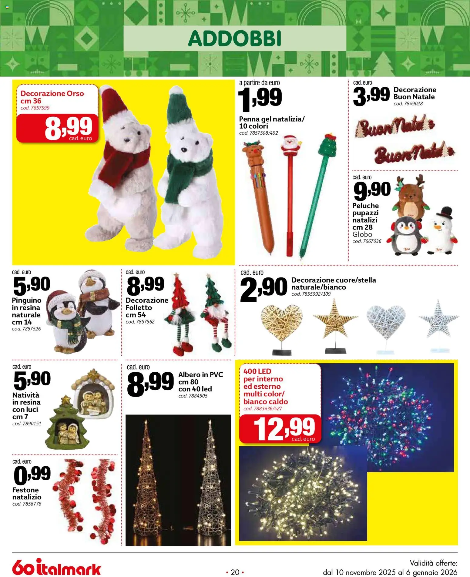 Volantino Italmark del 10.11.2025 | Pagina: 20 | Prodotti: Peluche