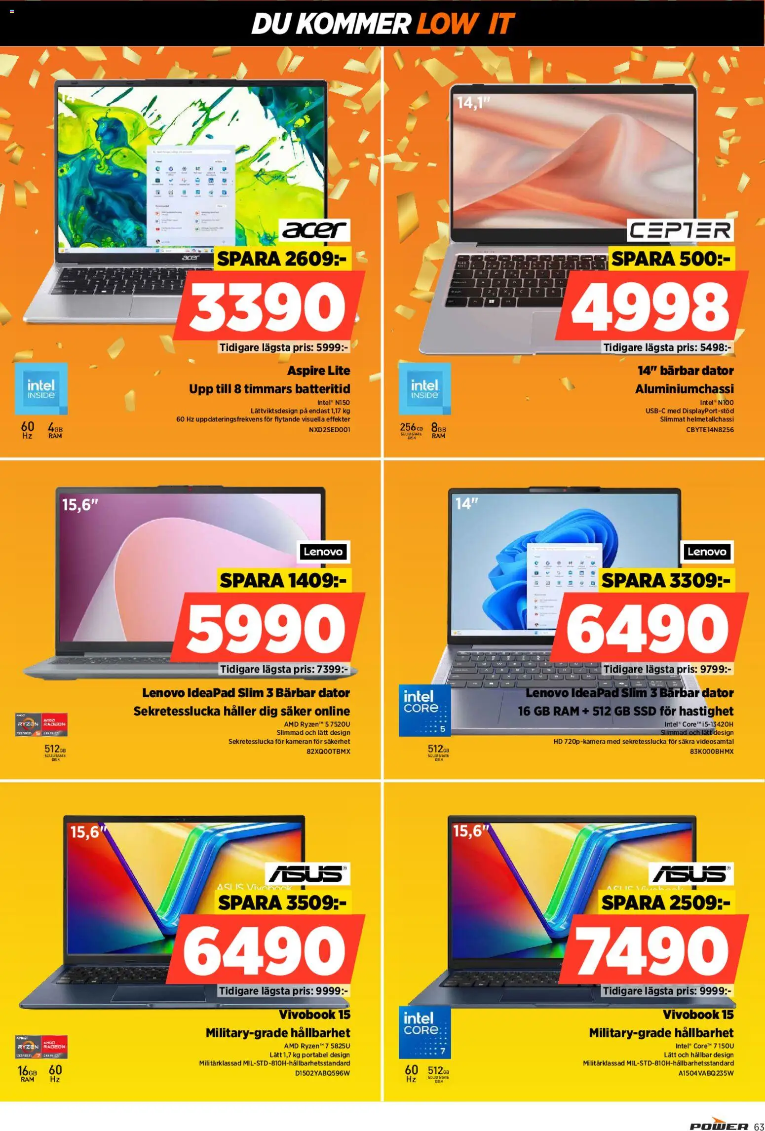 Power reklamblad aktuell från 02.03.2026 | Sida: 63 | Produkter: Dator