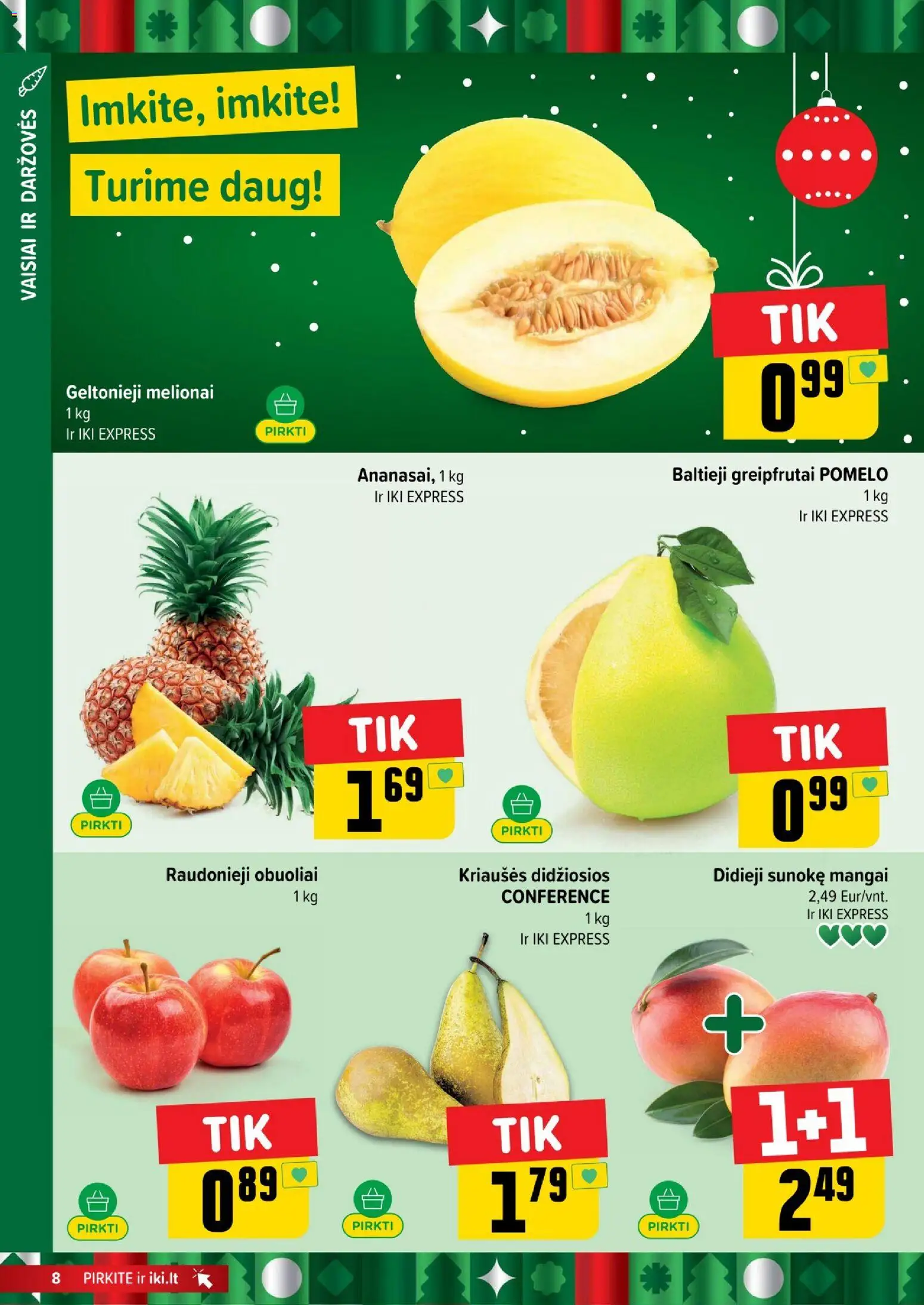 IKI akcijos nuo 22.12.2025 | Puslapis: 8 | Prekių: Obuoliai