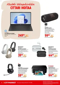 K-Citymarket-mainoslehti voimassa 03.11.2025 alkaen | Sivu: 16 | Tuotteet: Monitoimitulostin, Tietokone