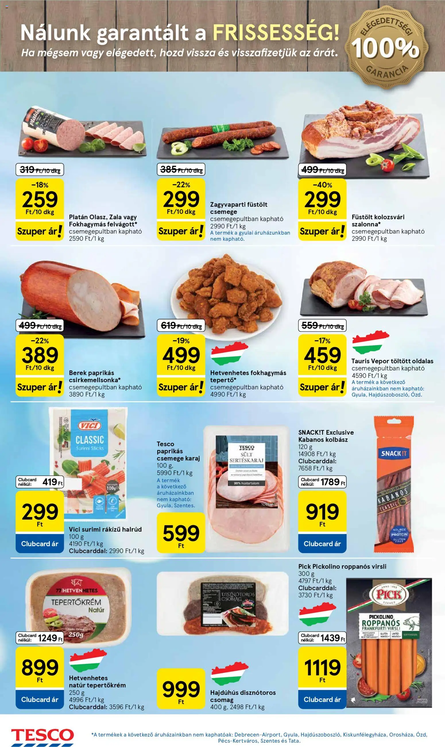 Tesco akciós ujság - amely érvényes a következő dátumtól: 29.01.2026 | Oldal: 18 | Termékek: Sertéskaraj, Frankfurti virsli, Protein, Karaj