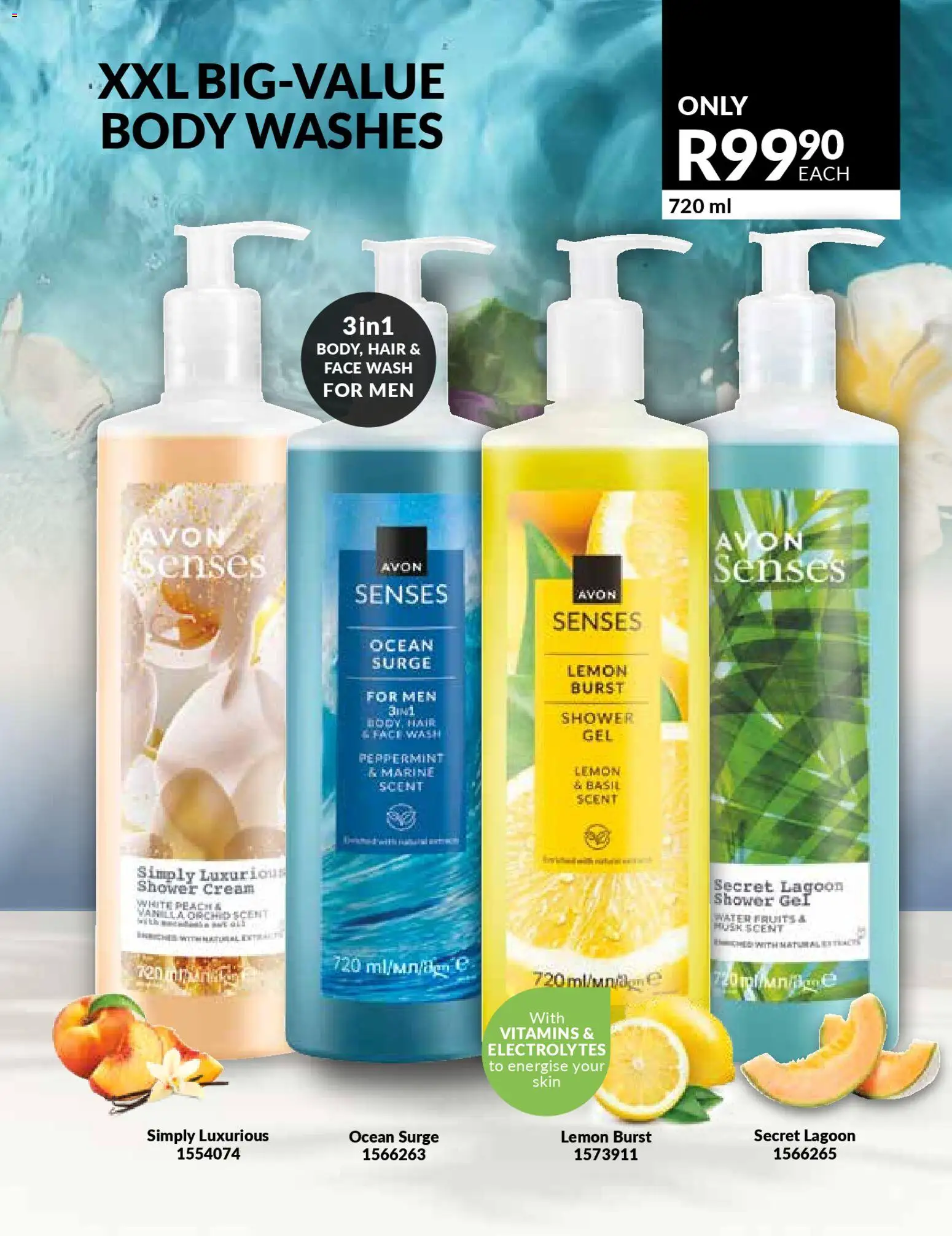 New Avon catalogue – valid from 01.01.2026 | Page: 165 | Products: Shower, Vitamins, Shower gel, Lemon
