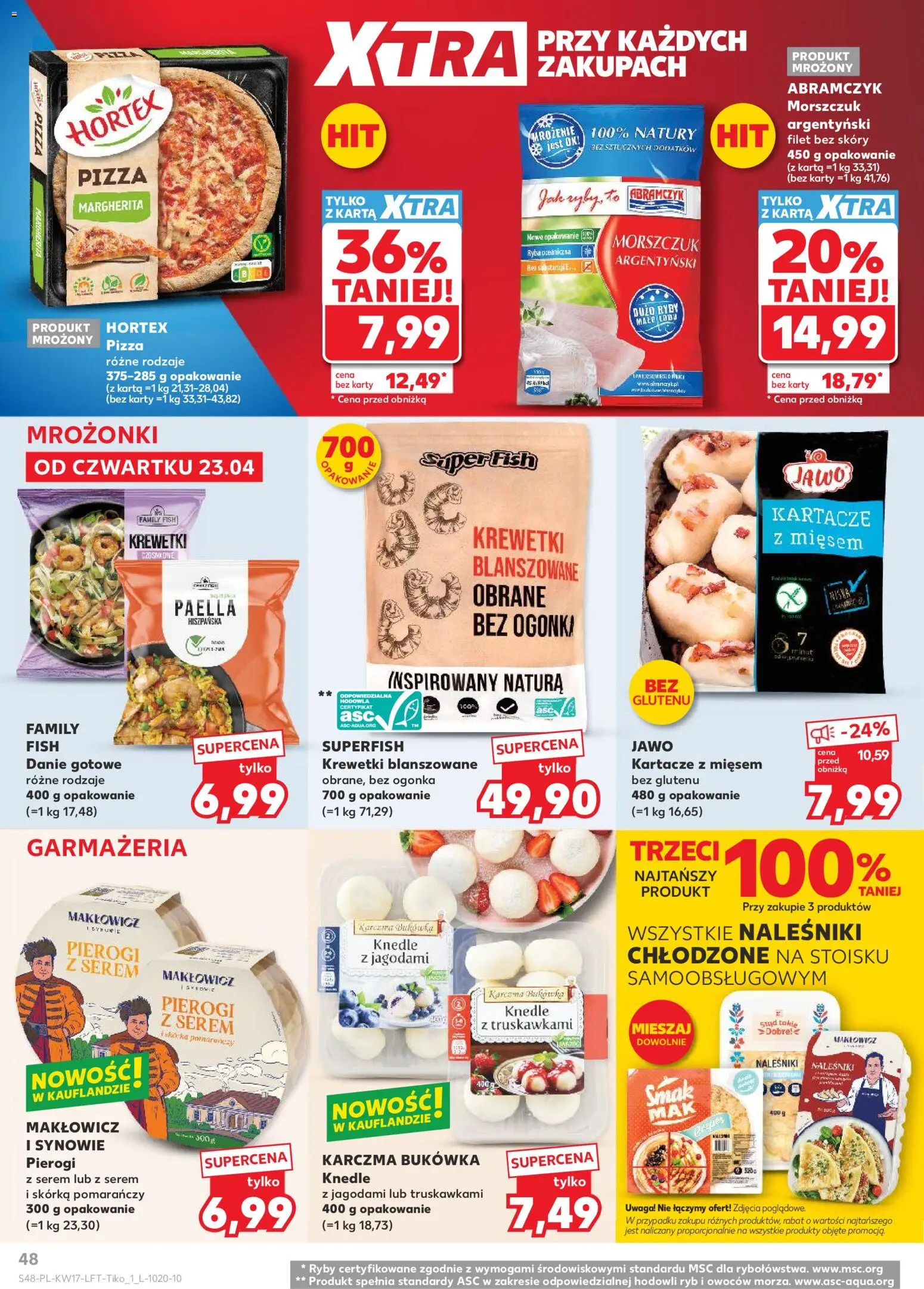 Kaufland gazetka od 23.04.2026 | Strona: 48 | Produkty: Karta, Pierogi, Paella, Knedle