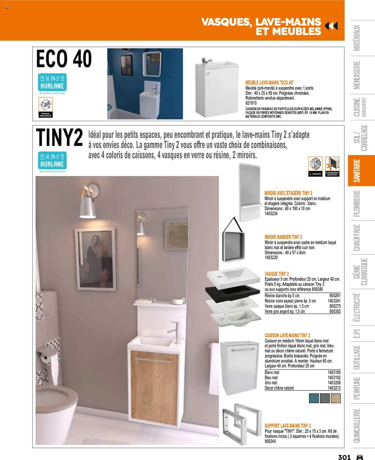  | Page: 301 | Produits: Poids, Poignées, Laque, Miroir