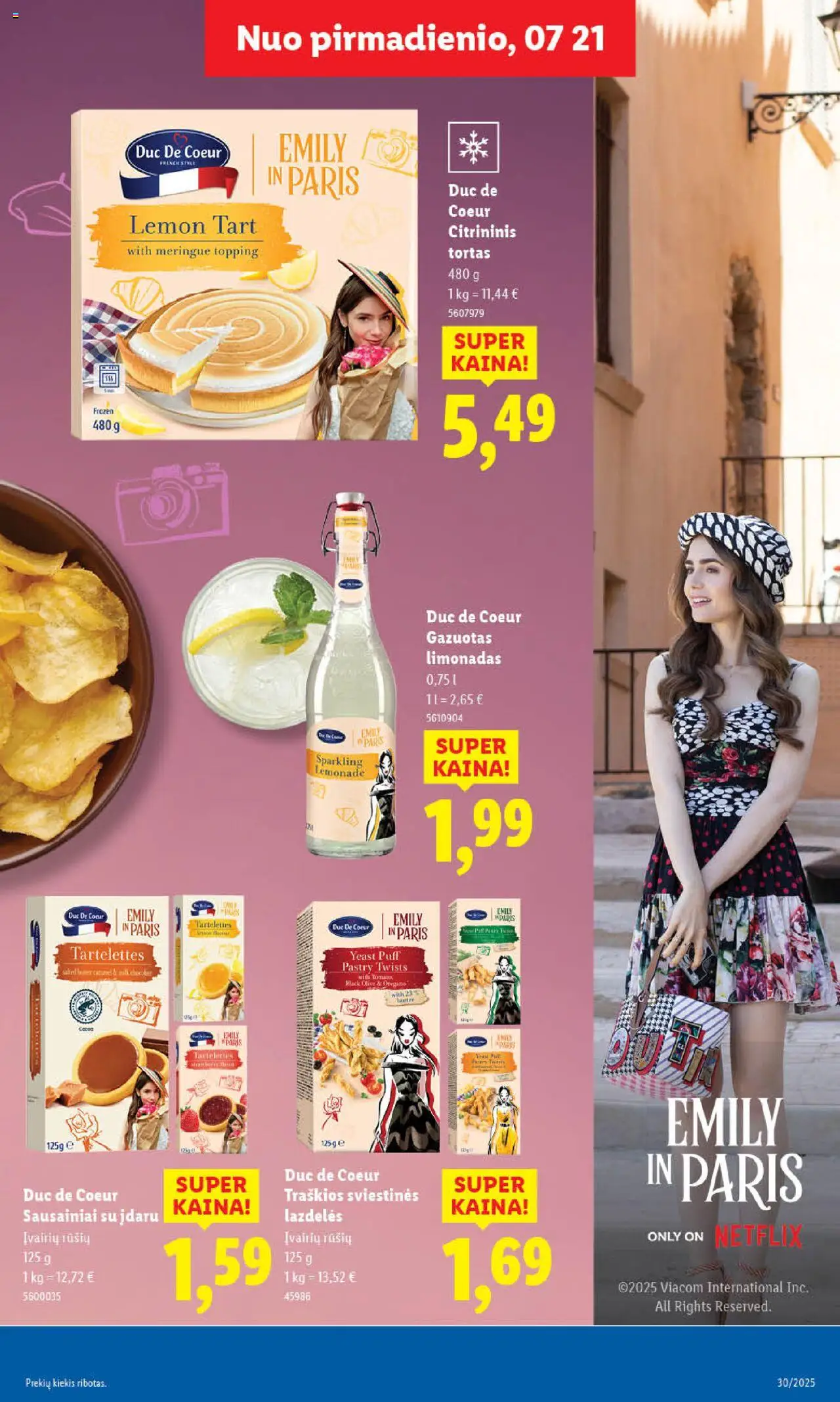 LIDL - Leidinys│galioja nuo 24.07.2025 | Puslapis: 21 | Prekių: Sausainiai, Tortas, Limonadas