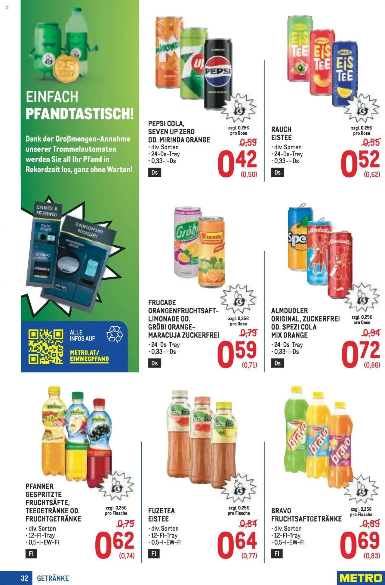 Metro Angebote Profi gültig ab 07.08.2025 | Seite: 32 | Produkte: Eis, Tee