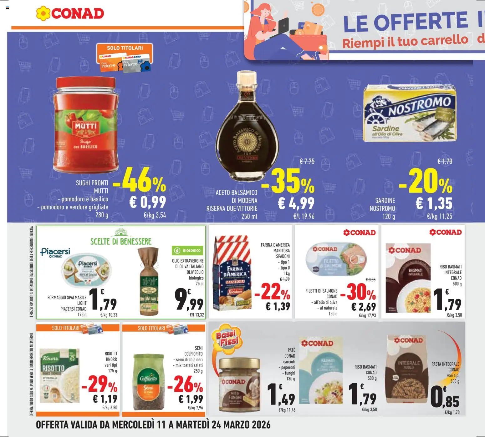 Volantino Conad del 11.03.2026 | Pagina: 30 | Prodotti: Riso, Pomodoro, Aceto, Mutti