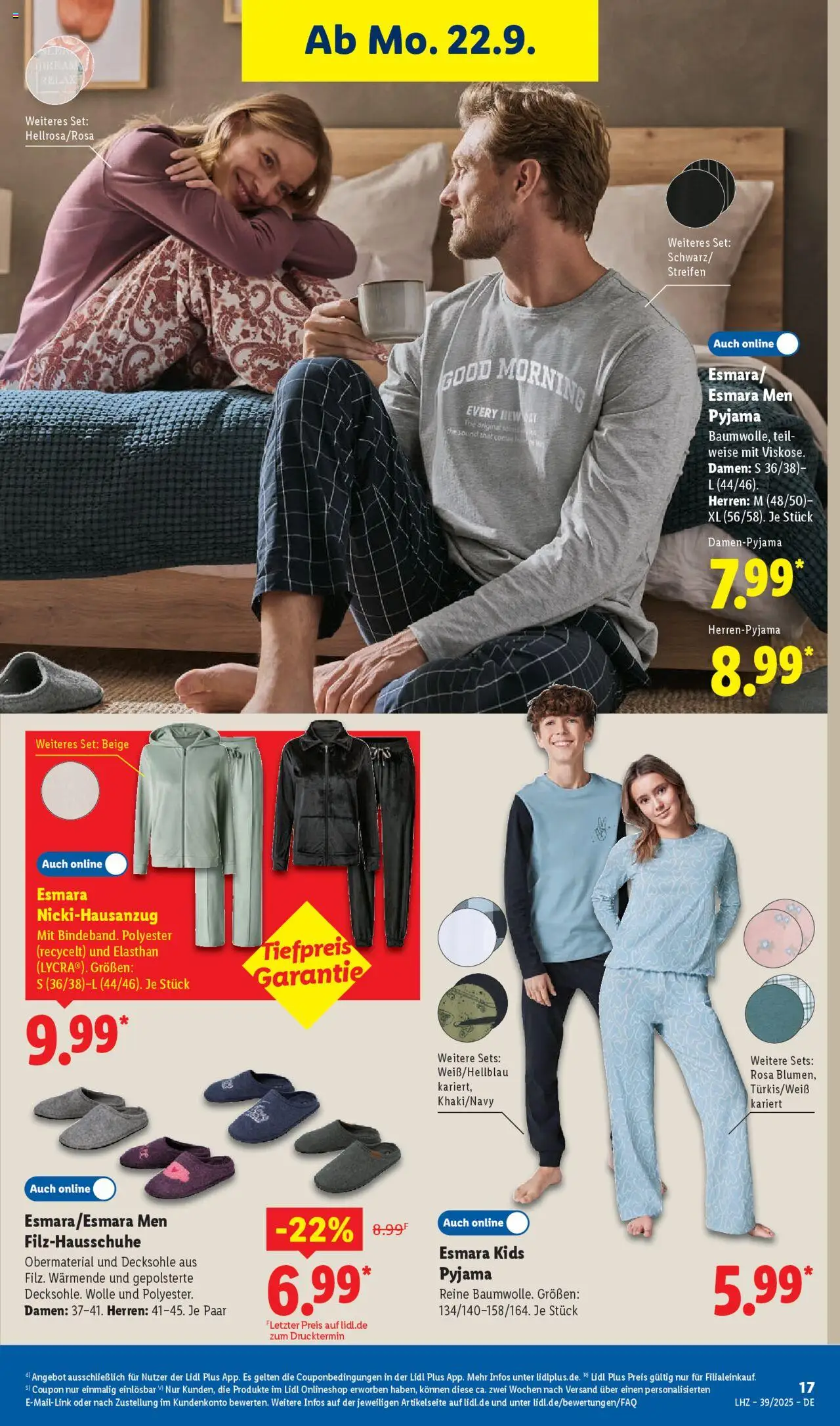 Lidl Prospekt Prenzlau – gültig ab 22.09.2025 | Seite: 25 | Produkte: Pyjama